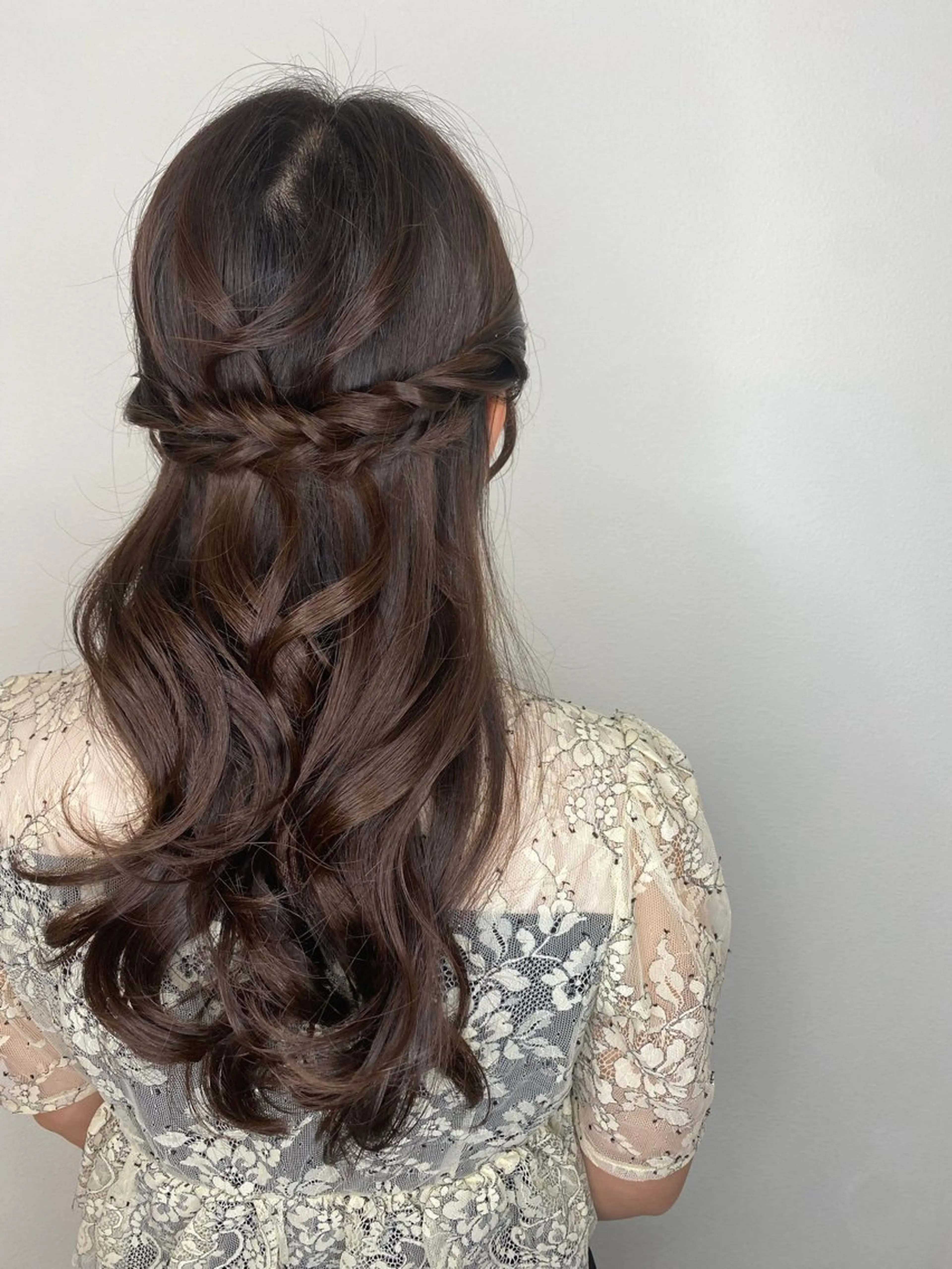 ロング ヘアアレンジ ハーフアップ ヘアセット Hiroshi ヒロシのヘアスタイル