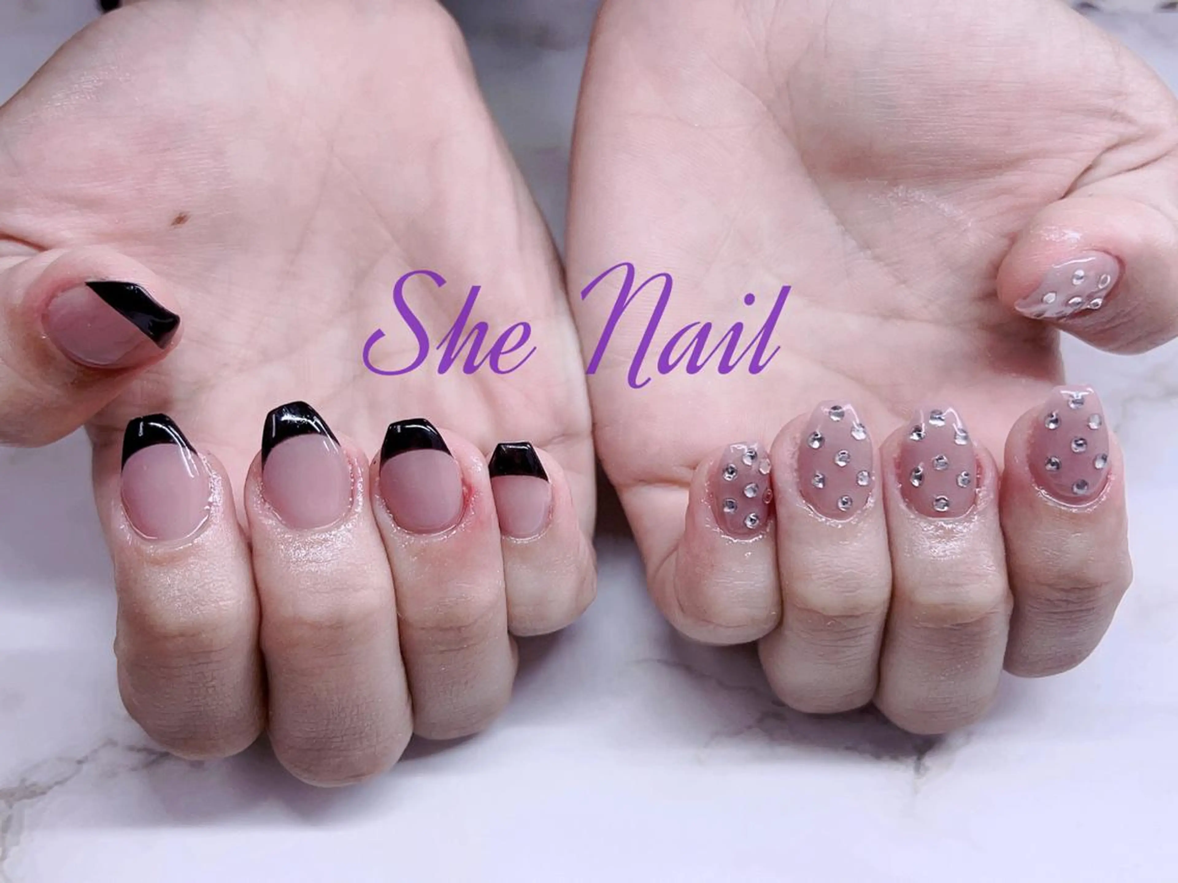 ネイル 長さ出し フレンチネイル シンプルネイル ネイルチップ She   Nail所属・ISA_ BELLAのネイルデザイン