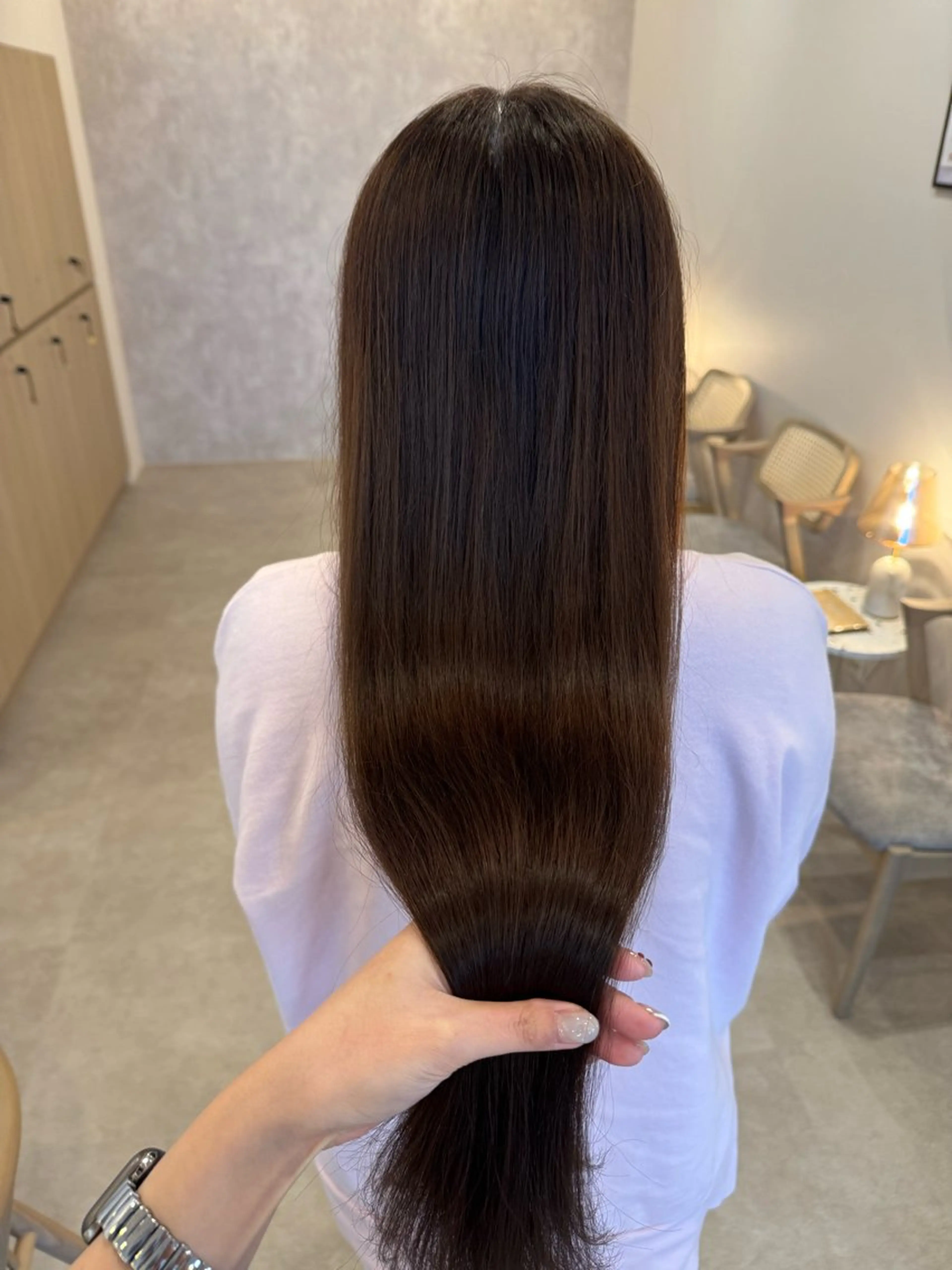 ロング カット ヘアカラー トリートメント ともか/美髪透明感 カラー/顔周りカットのヘアスタイル