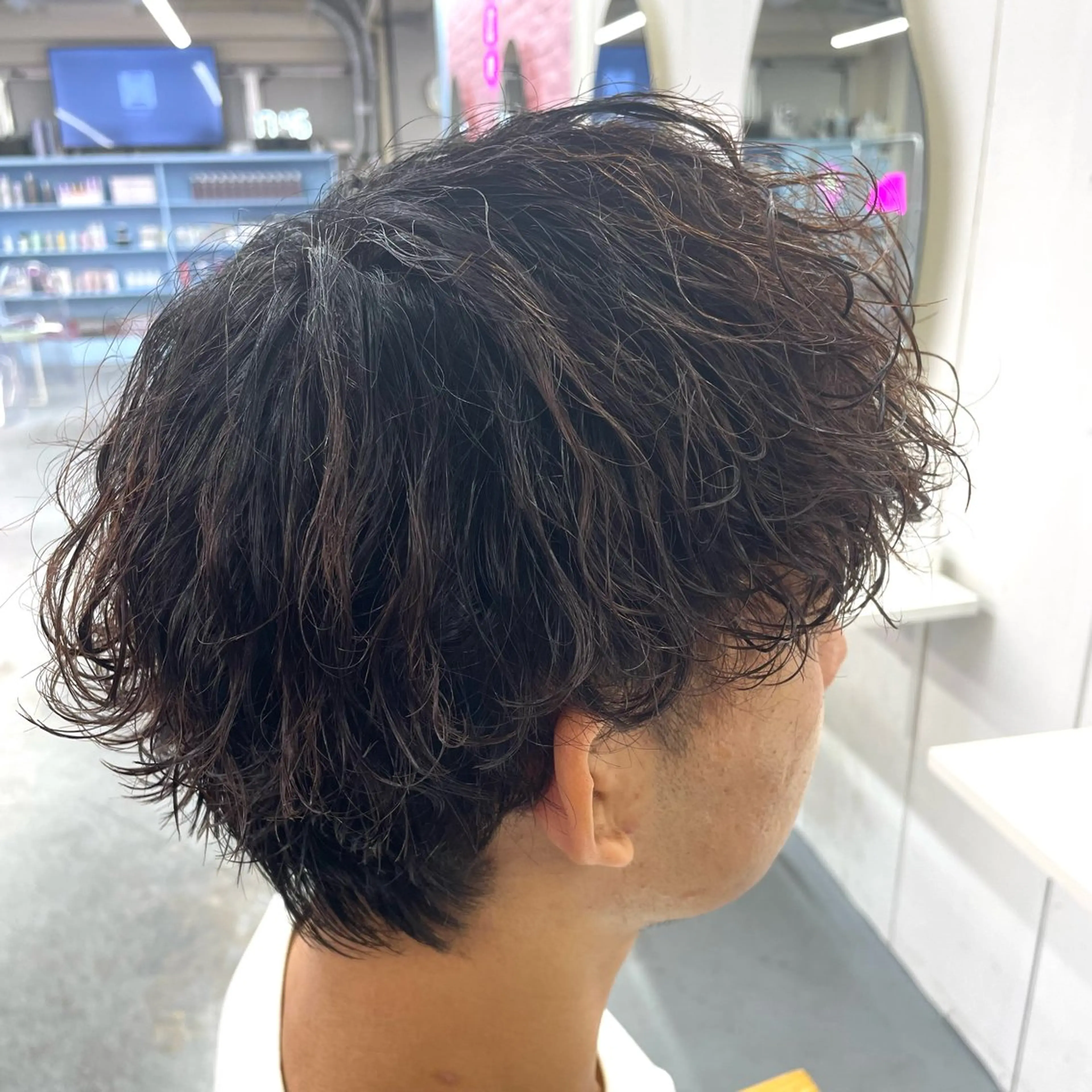 パーマ メンズ 波巻きパーマ カット パーマ メンズ特化/パーマ/ ブリーチ/福島 千颯のヘアスタイル