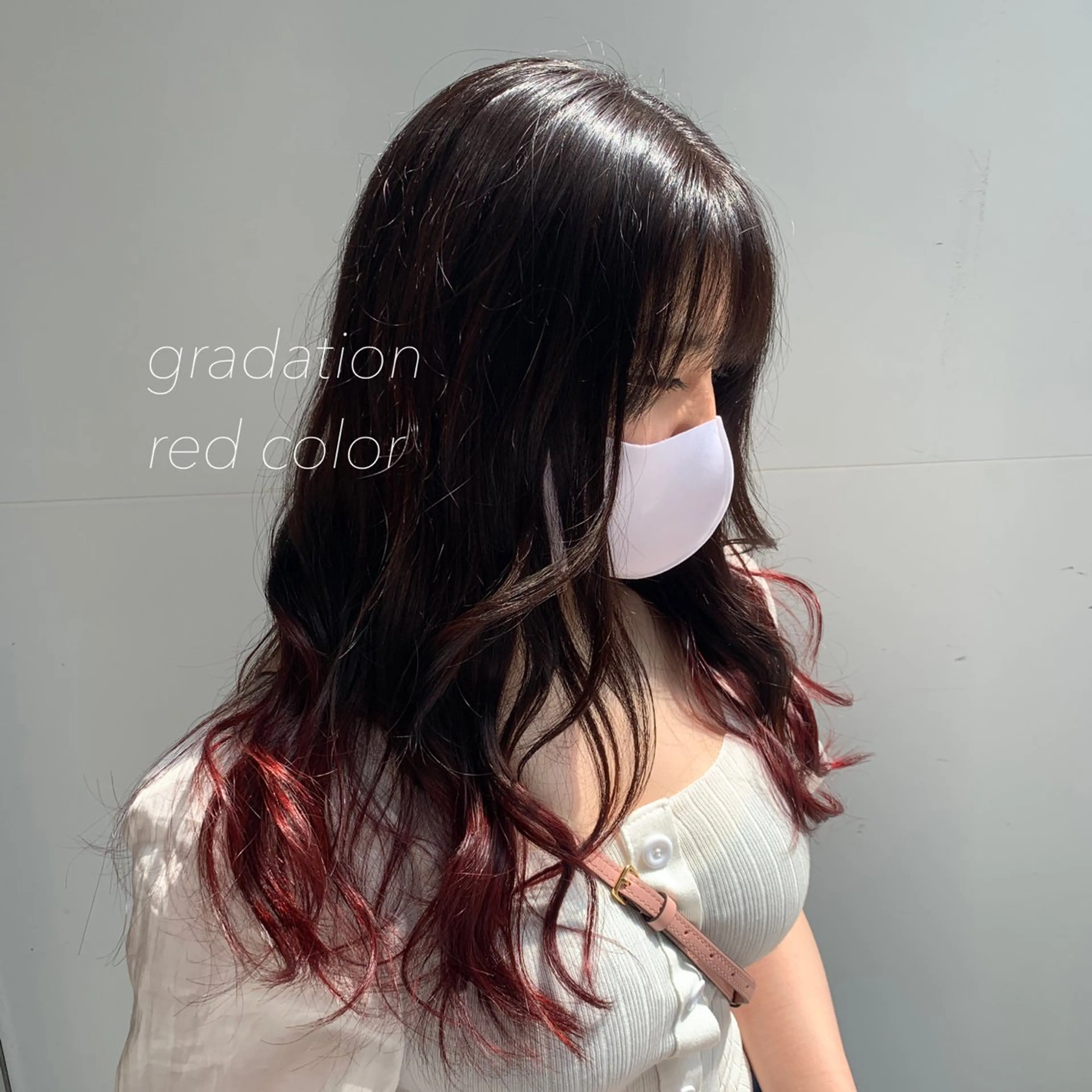 ロング カラー ボルドーカラー グラデーションカラー ピンクカラー レッドカラー 似合わせカット得意 💛RENA💛のヘアスタイル