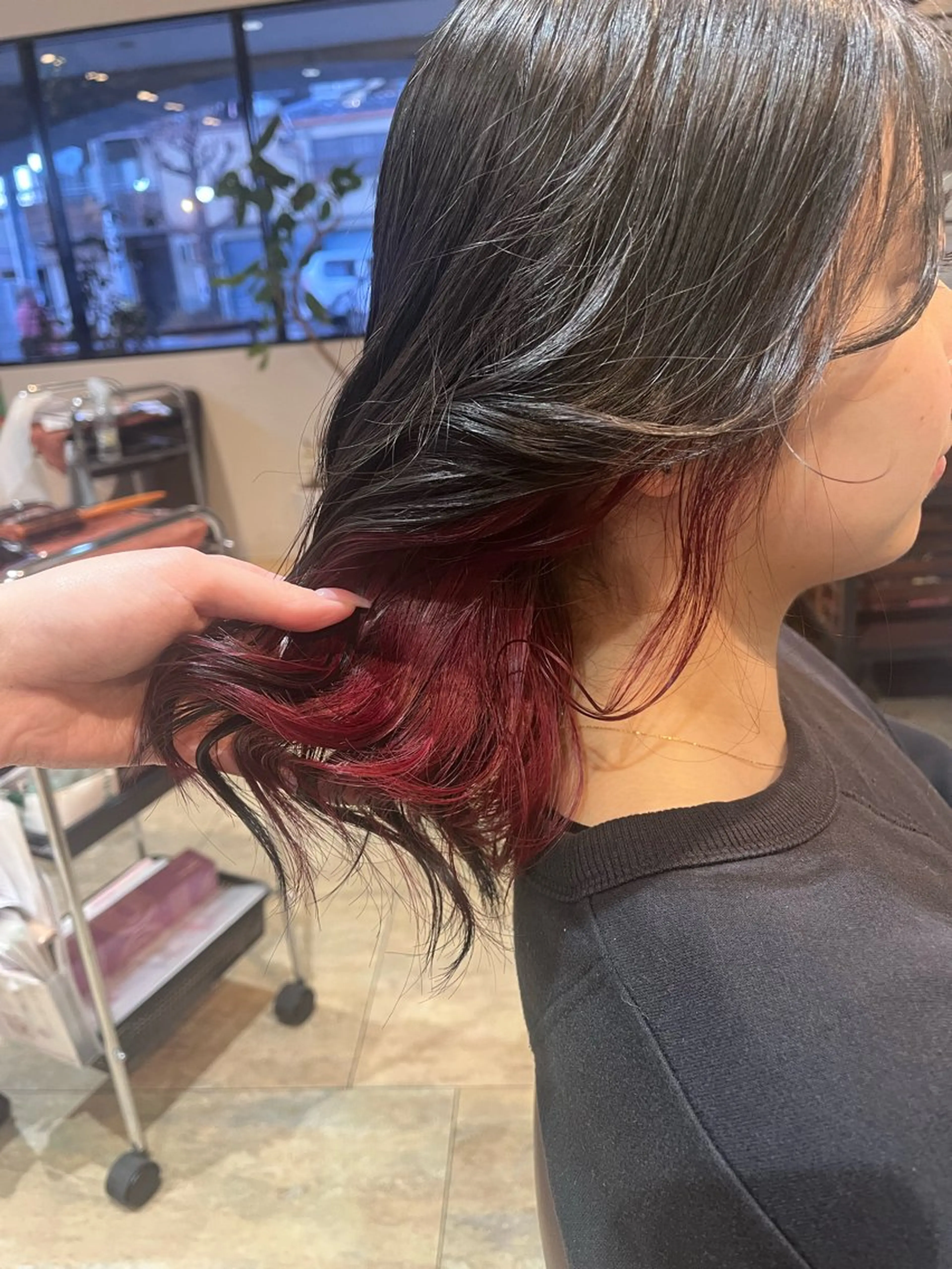 ミディアム カラー インナーカラー 清水 月菜のヘアスタイル