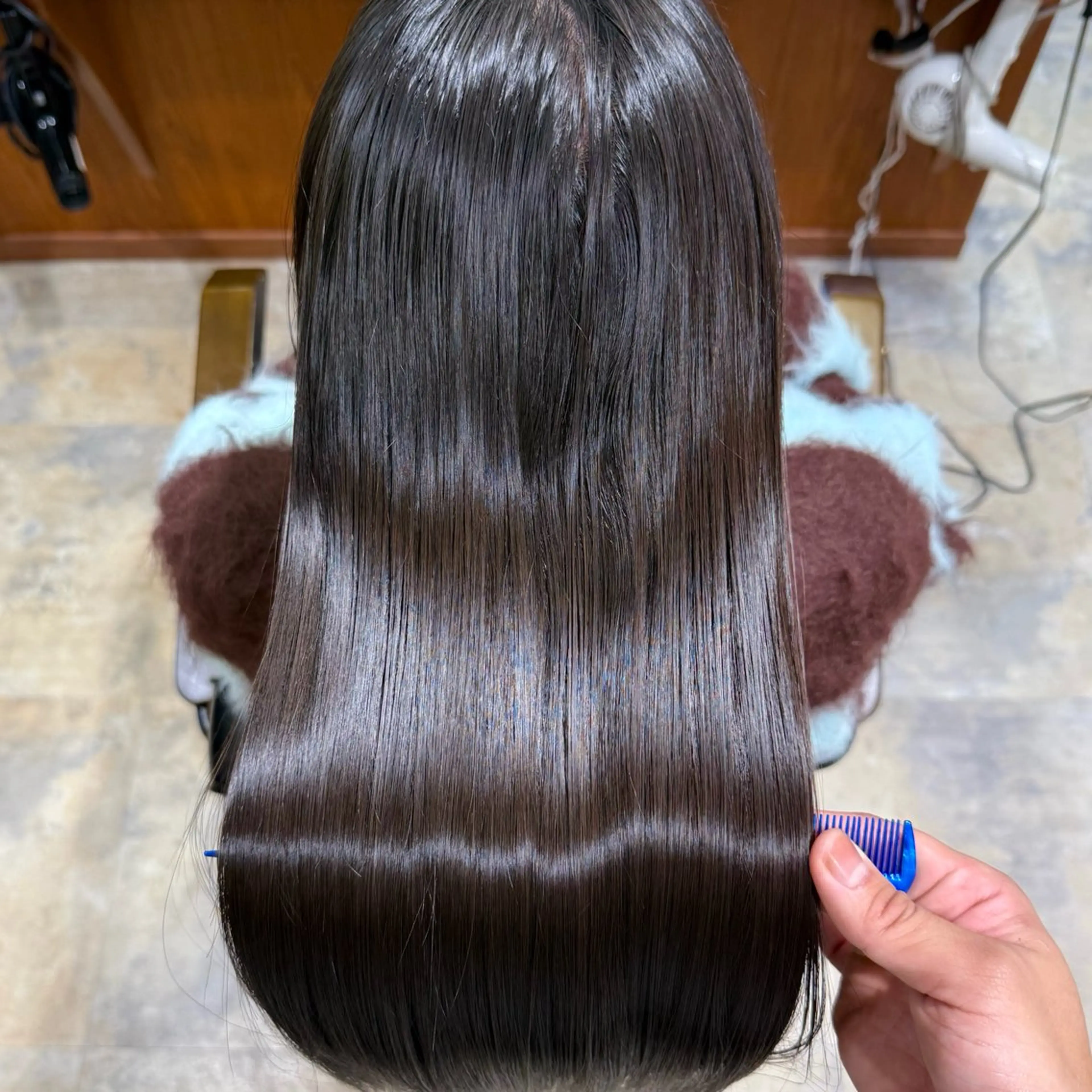 ロング カット ヘアカラー 縮毛矯正 トリートメント レイヤーカット ダブルカラー高杉颯汰のヘアスタイル