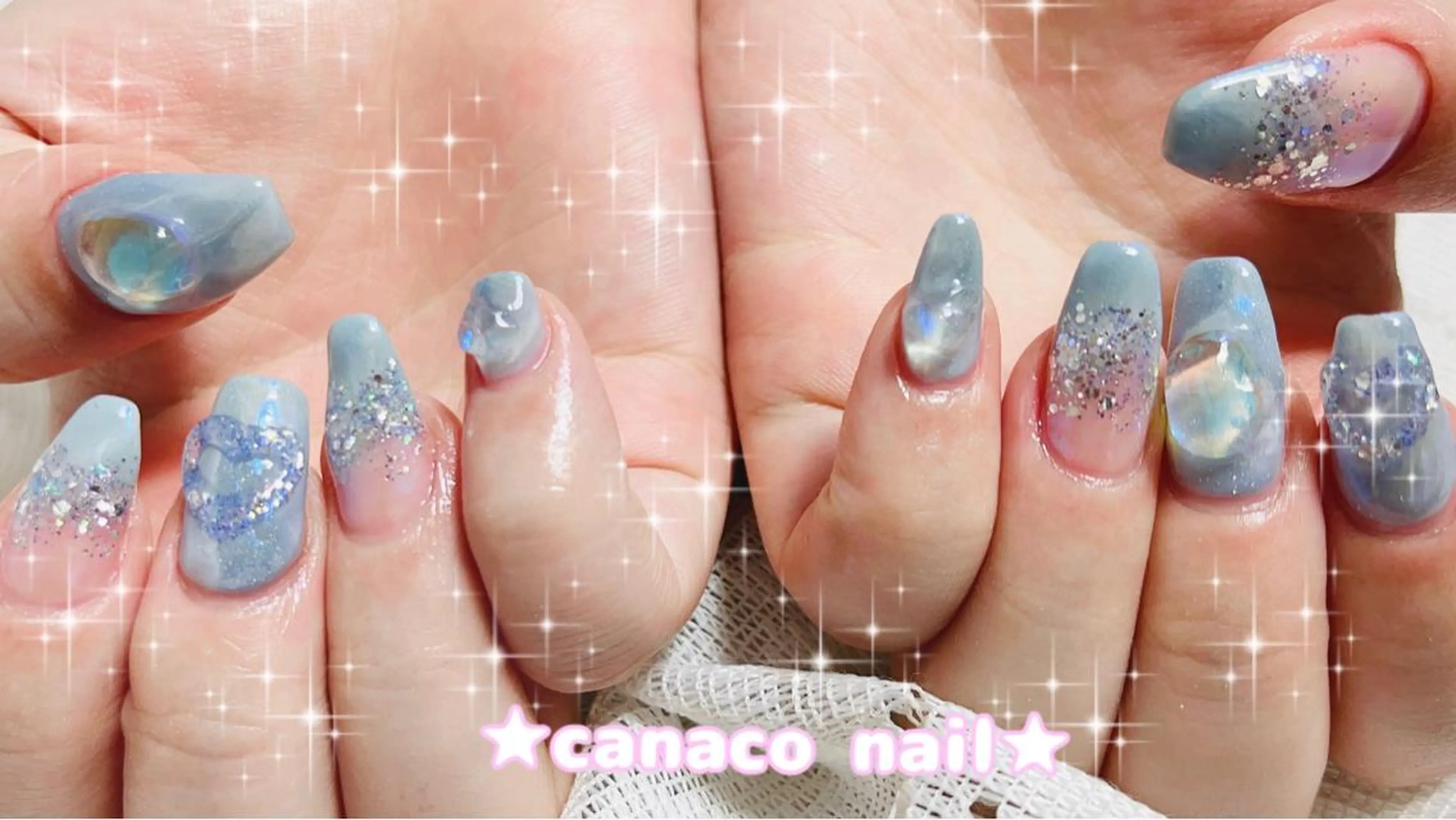 ネイル アートネイル クリアネイル ジェルネイル 氷ネイル・うるうるネイル 大理石ネイル(マーブル) ハンドネイル ハンドケア ベテランネイル cnc  nailのネイルデザイン