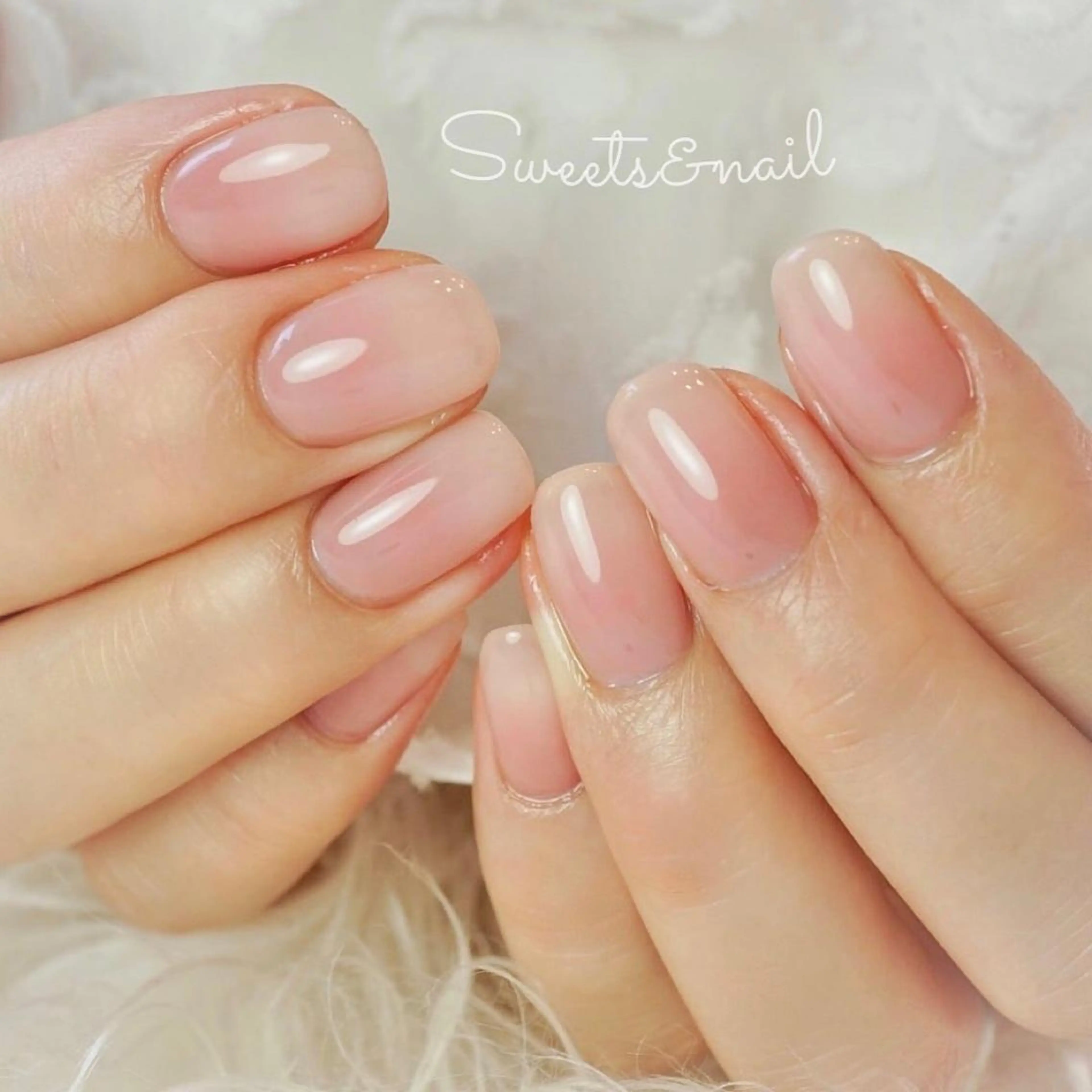 ネイル ジェルネイル グラデーション オフィスネイル ピンク シンプルネイル Sweets＆ nail みなこのネイルデザイン