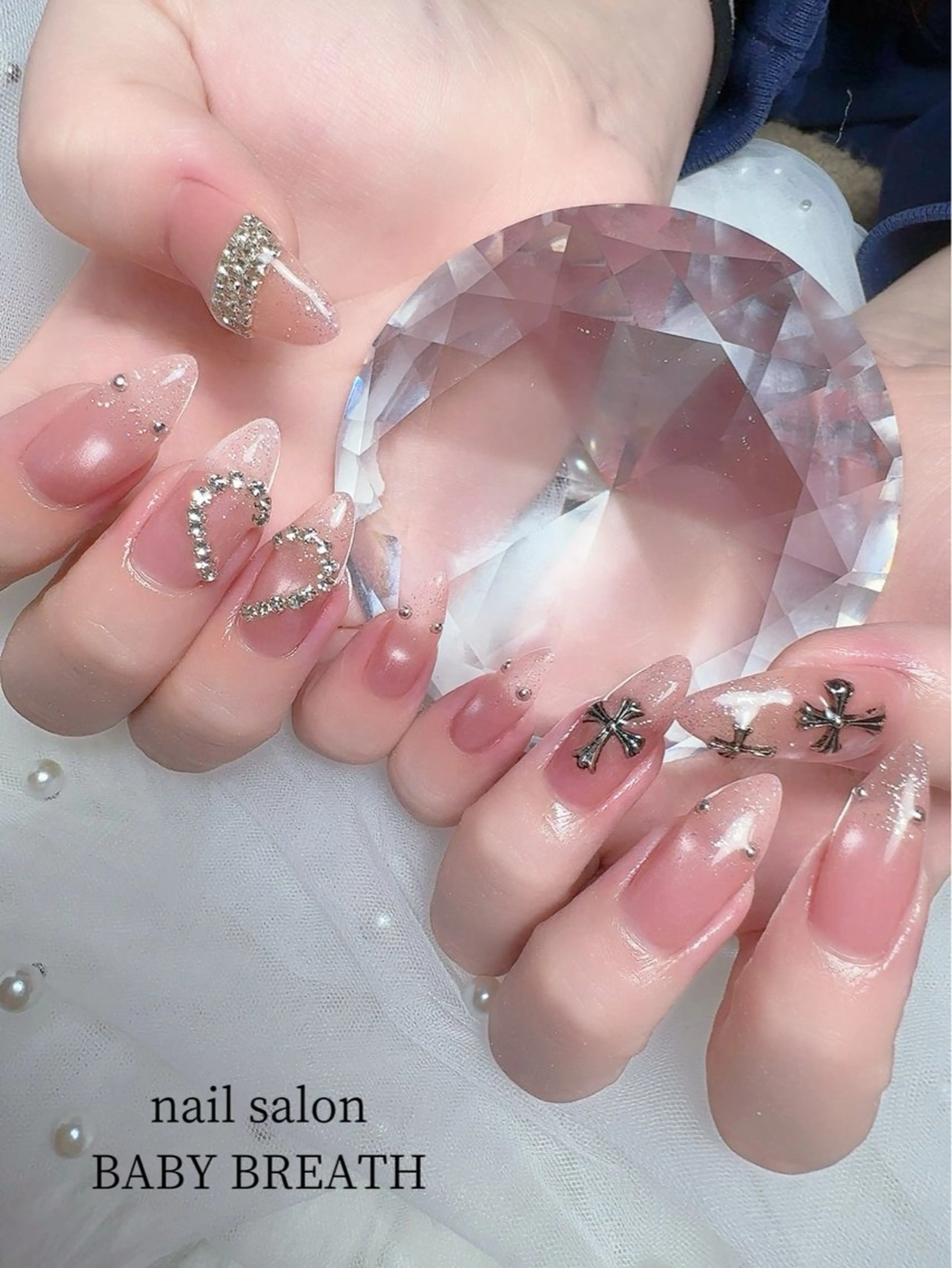 ネイル アートネイル フラッシュネイル フットネイル グラデーション ラメ(グリッター) ハンドネイル y natsumiのネイルデザイン