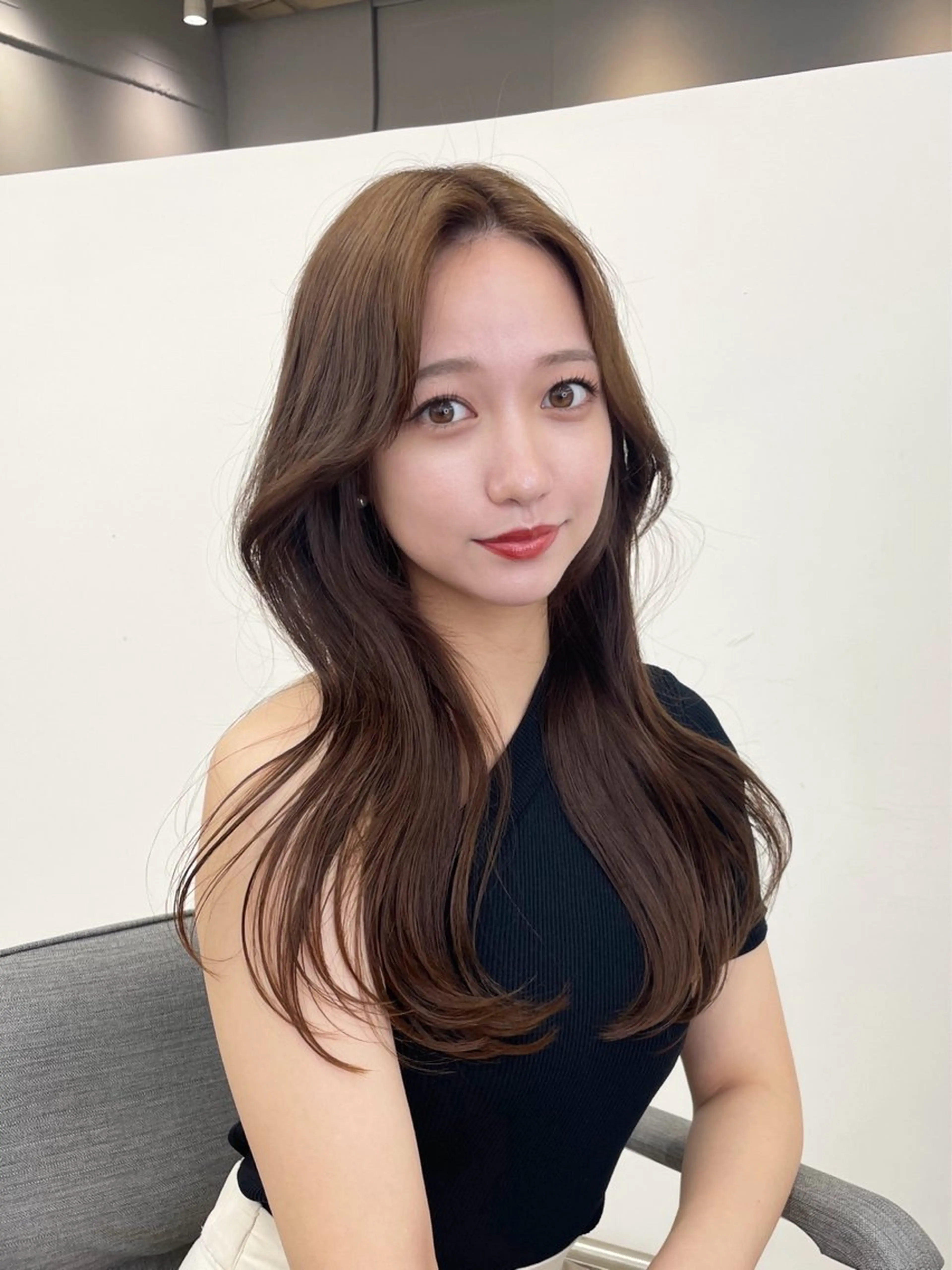 🍒1日1名限定🍒デザインカット+髪質改善プレミアムケアカラー#透明感カラー#韓国ヘア#オルチャンの写真