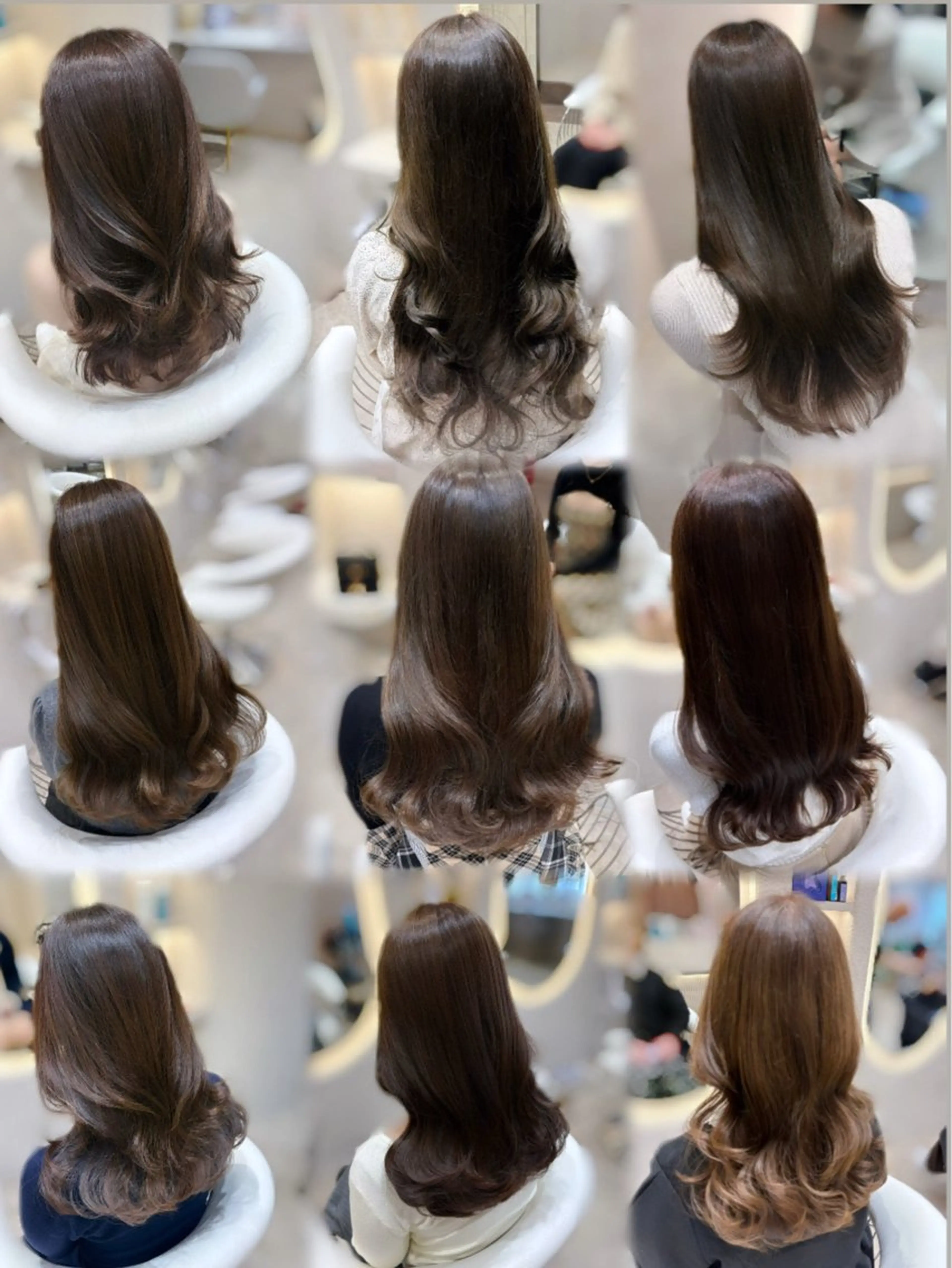 ロング カラー ヘアカラー トリートメント 上品♡韓国レイヤー ‎🤍のの‎🤍のヘアスタイル