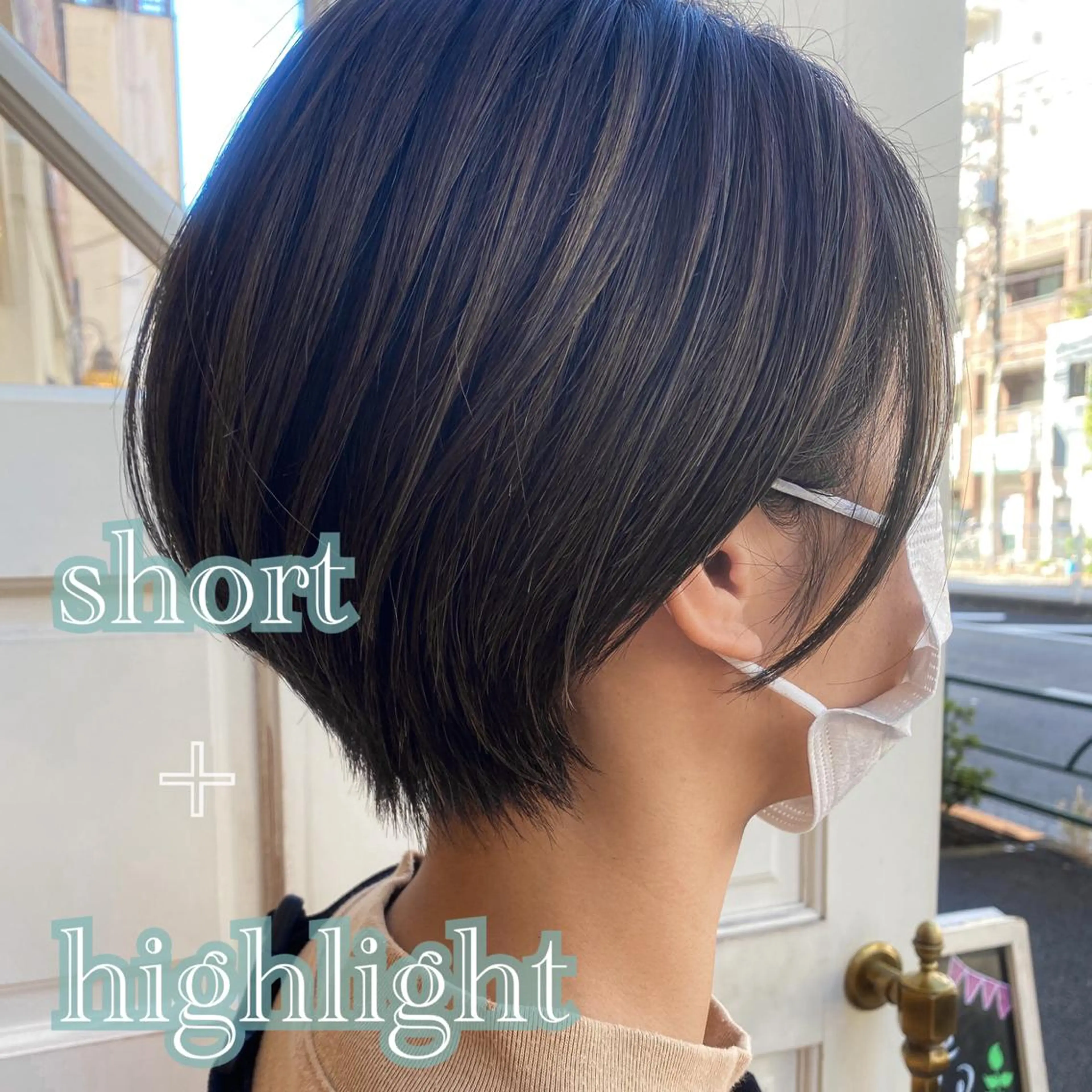 ショート カラー ハイライトカラー ハイライト 韓国ヘア♡おくれ毛♡ ボブ♡sayakaのヘアスタイル