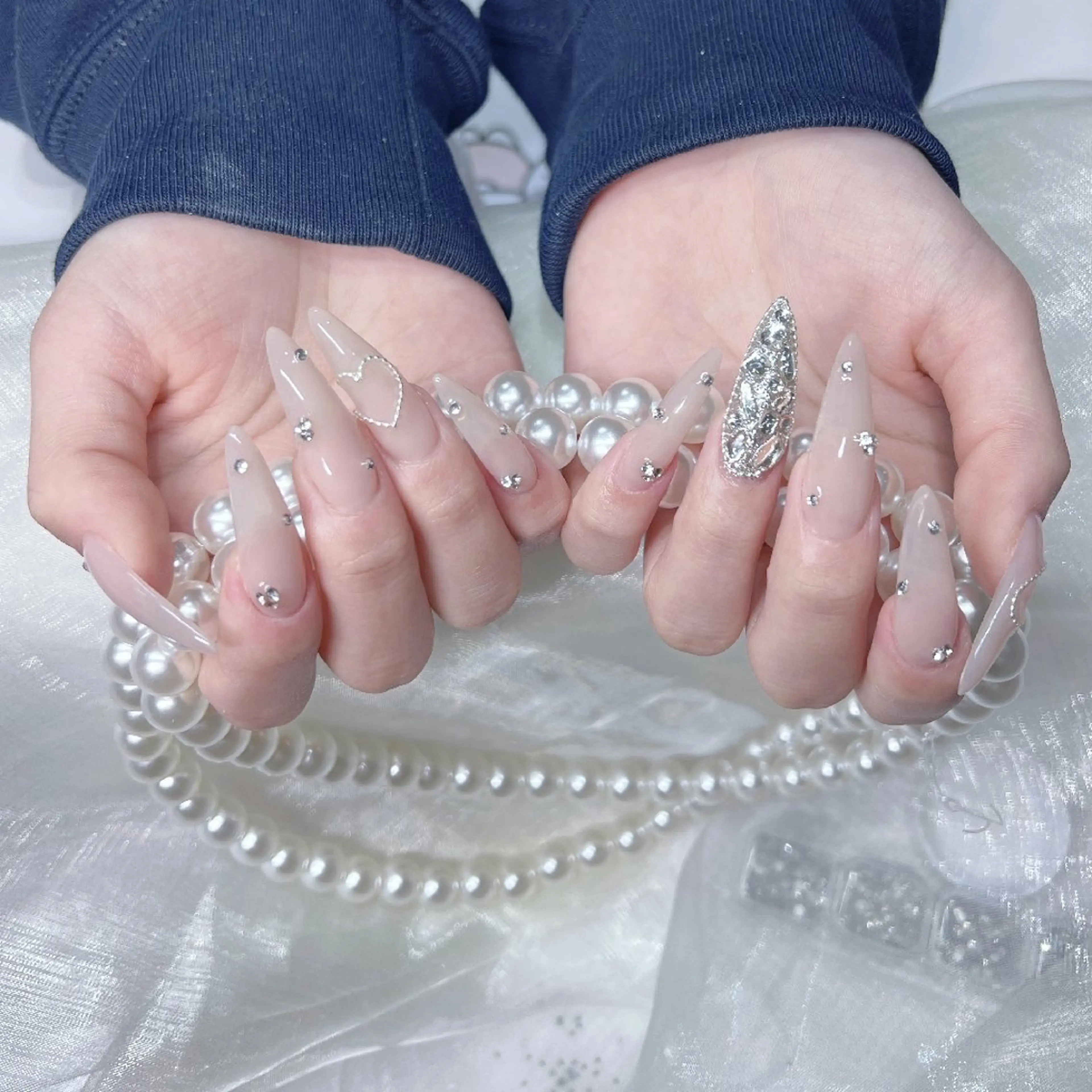 【ジェルOFF無料】💗チップ長さ出し★持ち込みデザイン10本💗パ-ツ付け放題の写真