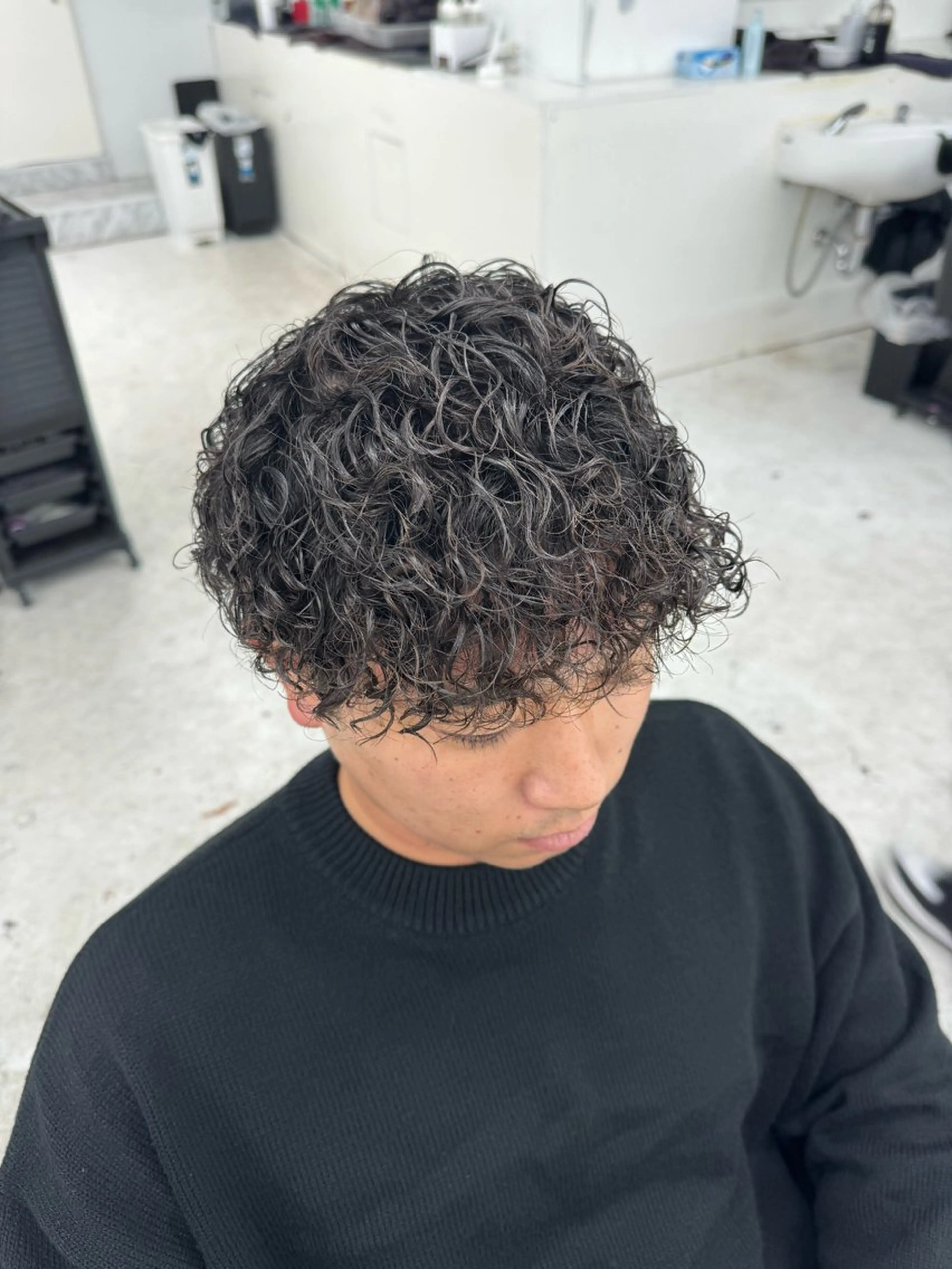 パーマ メンズ メンズパーマ プードルパーマ プードルパーマ カット パーマ 柏メンズカットパーマ NO.1タイチのヘアスタイル