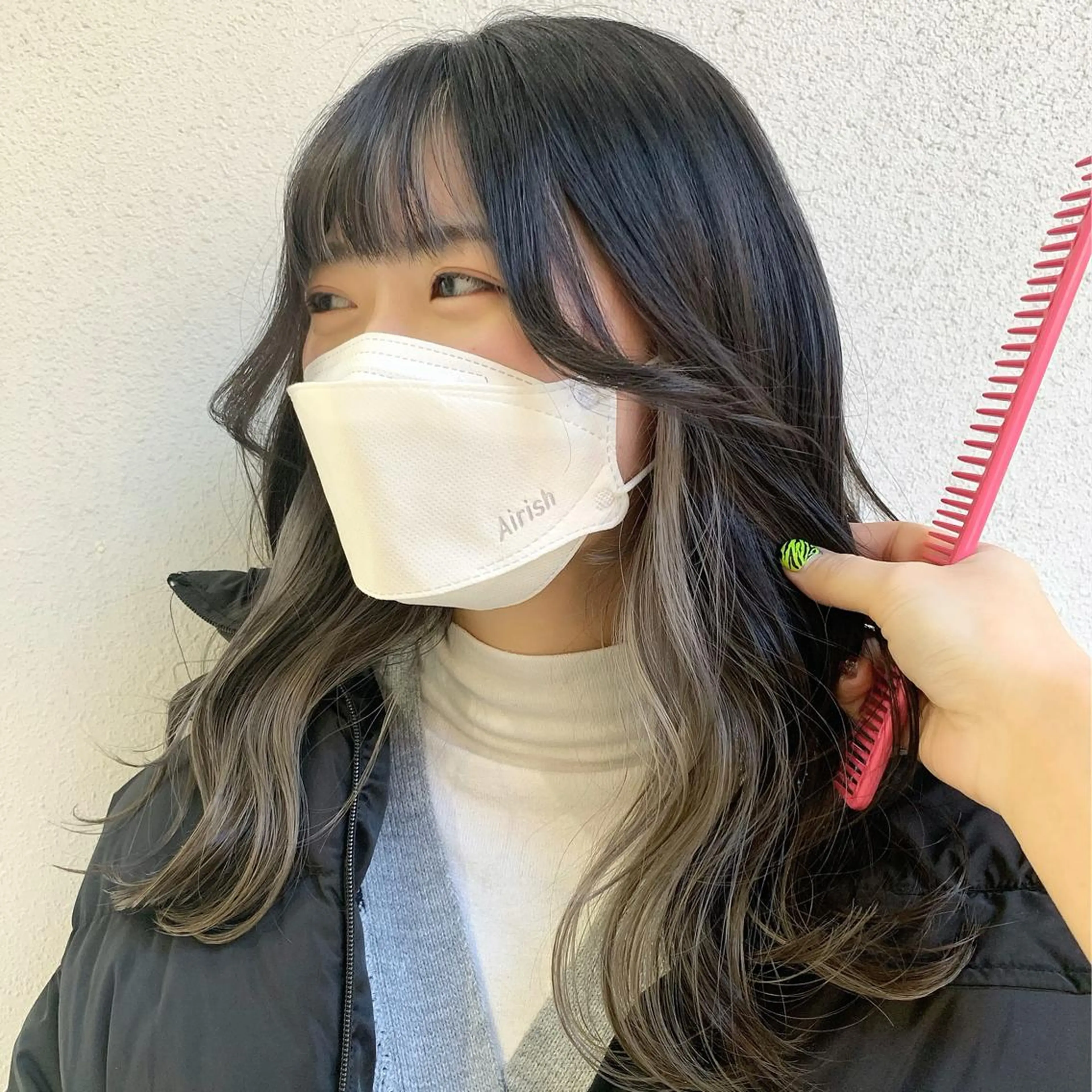 セミロング AMI🎀韓国ヘア 透明感カラーのヘアスタイル