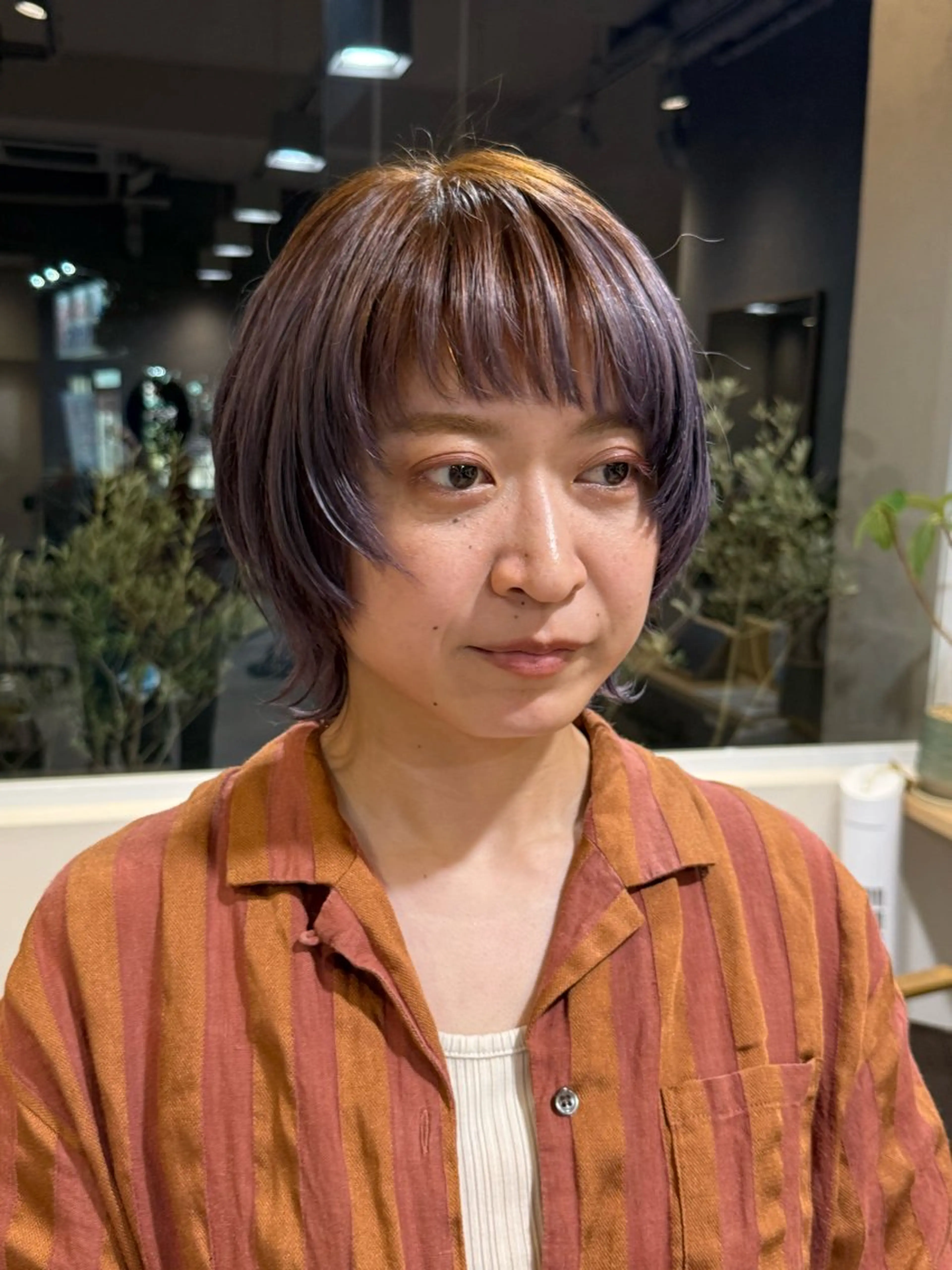 カラー オレンジ anju.カット 透明感カラー/パーマのヘアスタイル