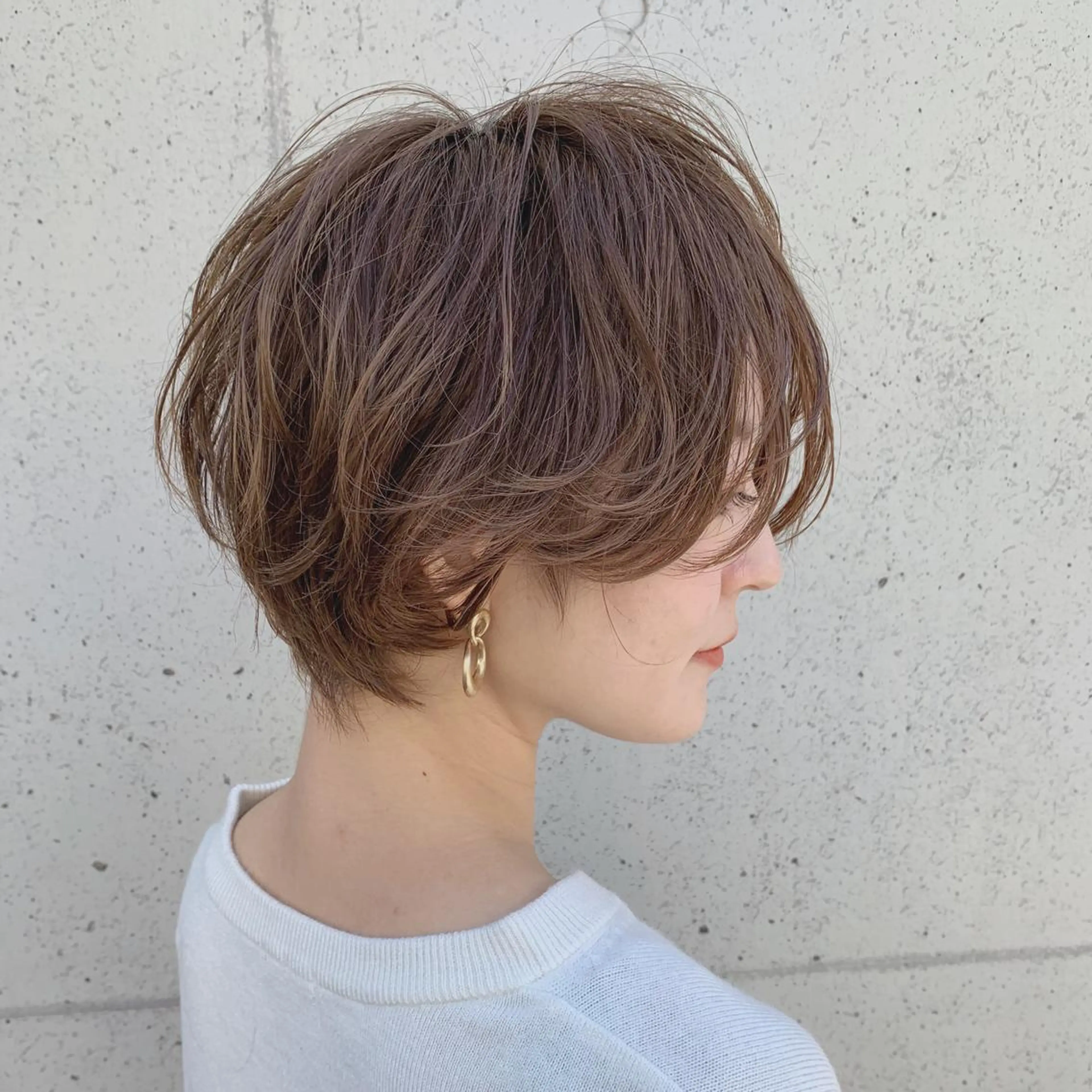 ショート カット ヘアカラー トリートメント 🇰🇷韓国レイヤー 錦糸町【北山謙三】のヘアスタイル