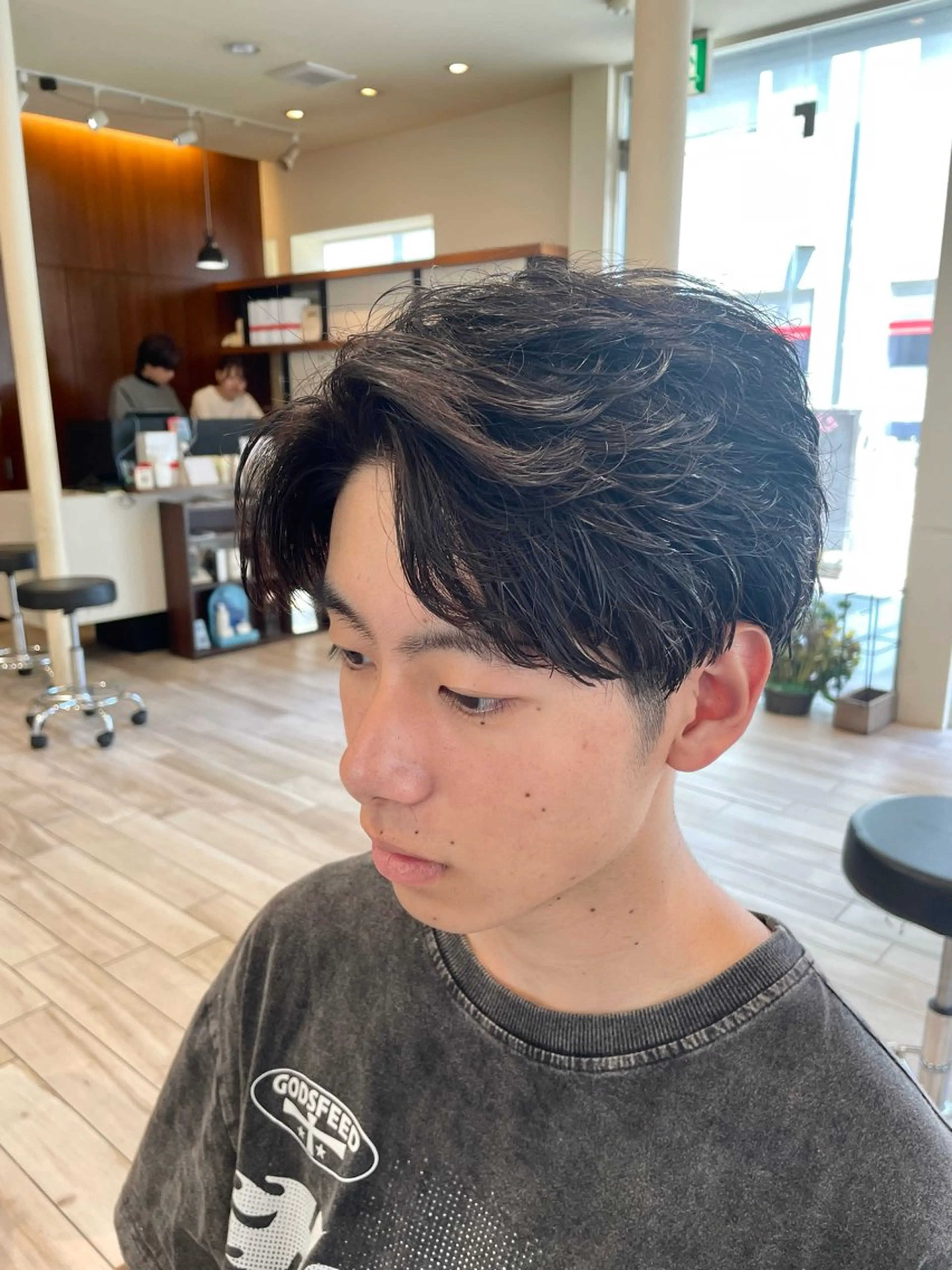 ショート パーマ メンズ フェザーパーマ メンズパーマ カット パーマ パーマ/フェード🔥 佐々木波人のヘアスタイル