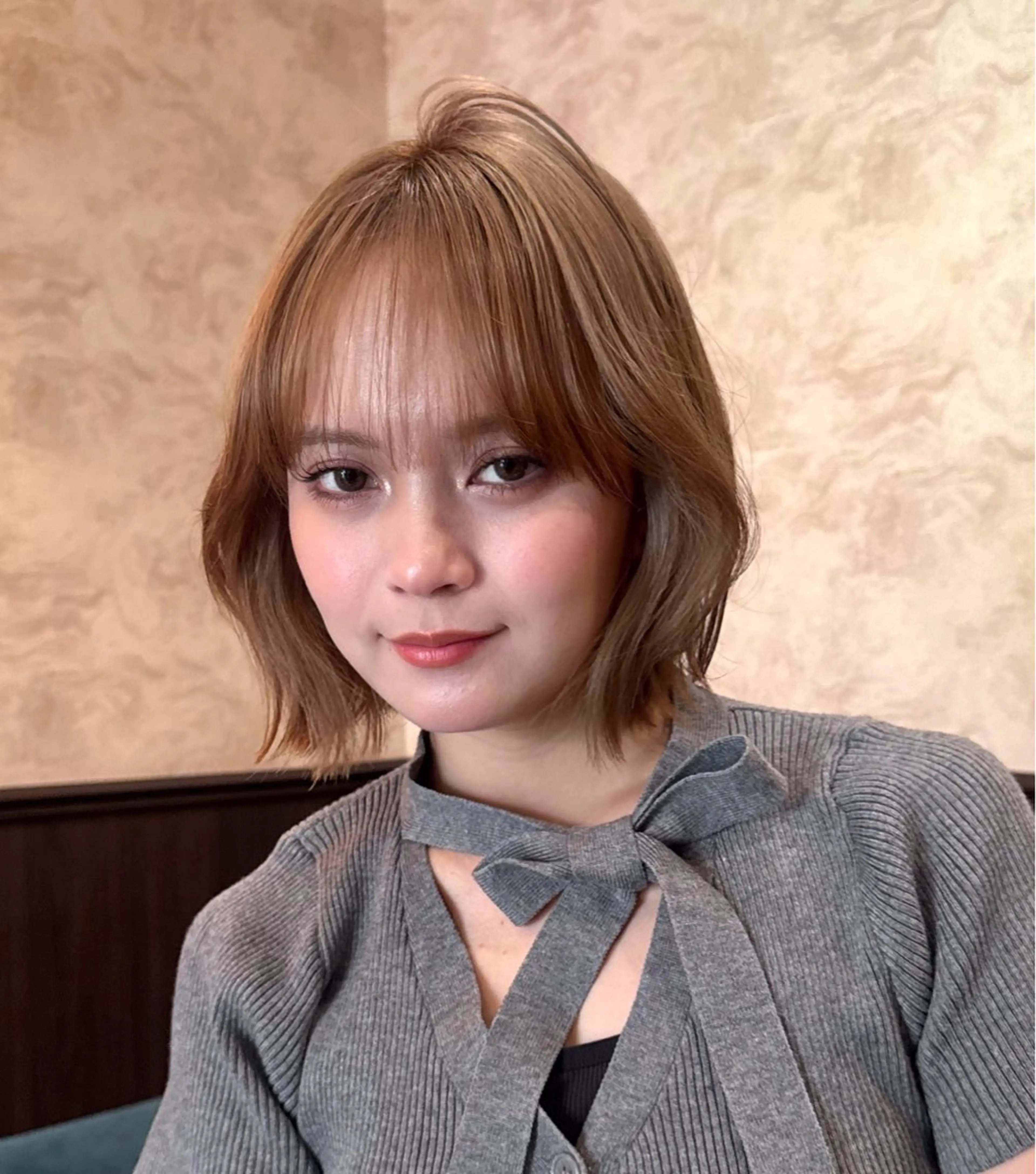 ショート カット ヘアカラー トリートメント ボブ/透明感カラー /艶髪/しなる🌷のヘアスタイル