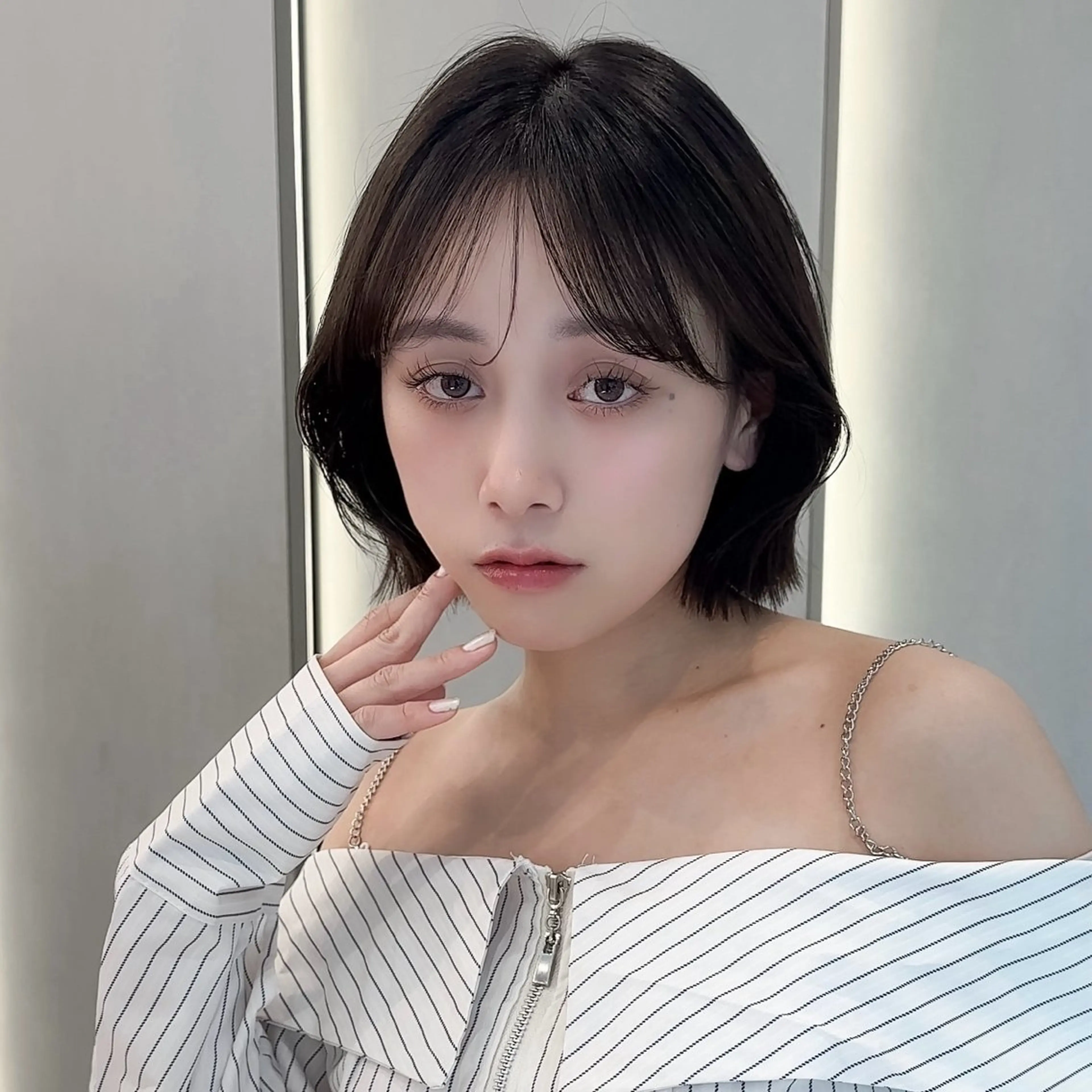 ミディアム 縮毛矯正/韓国ヘア /レイヤー🎀ミズキのヘアスタイル