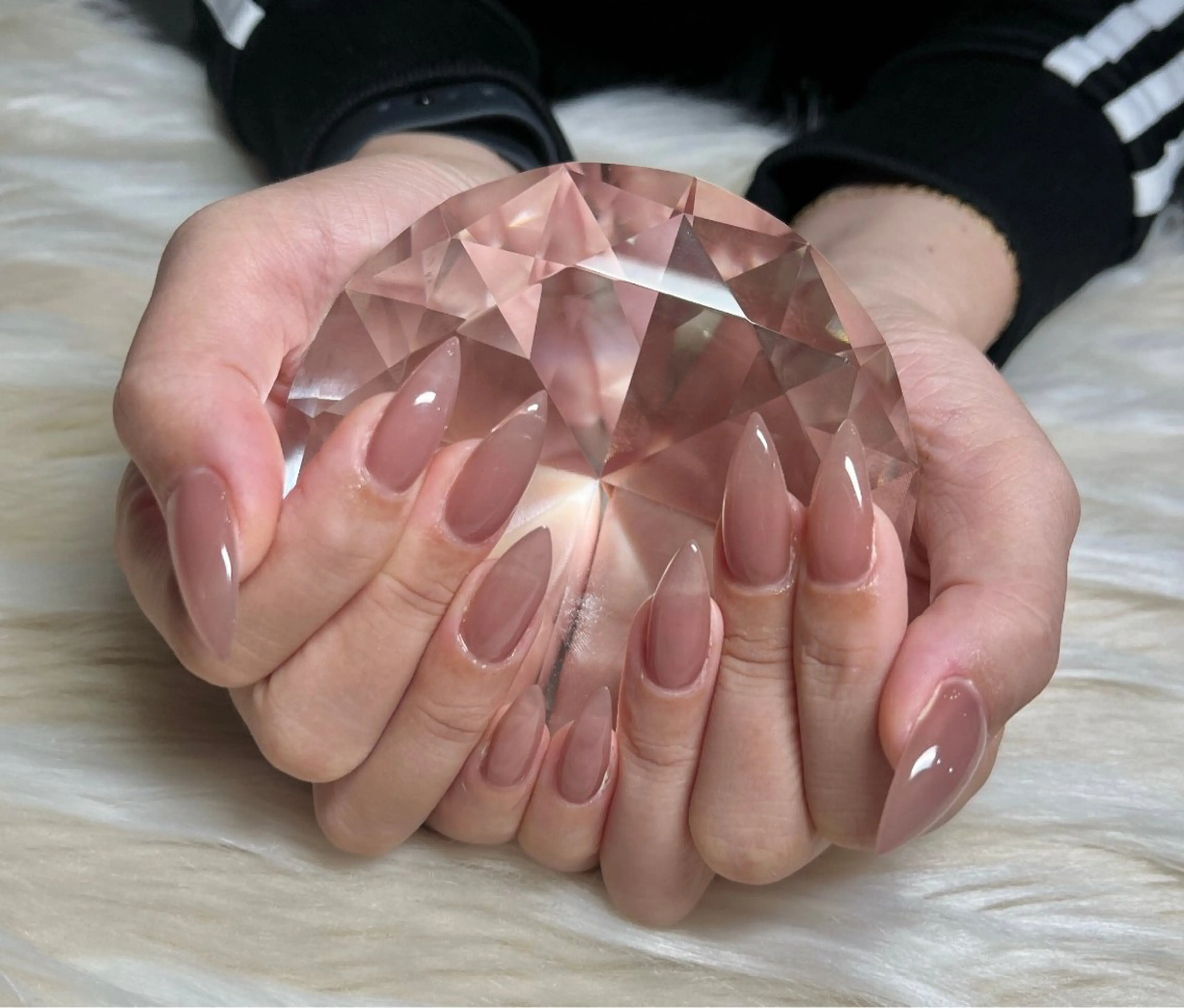 ネイル 長さ出し フラッシュネイル フレンチネイル ジェルネイル グラデーション ハンドネイル Nail&eye Belire 新宿のネイルデザイン