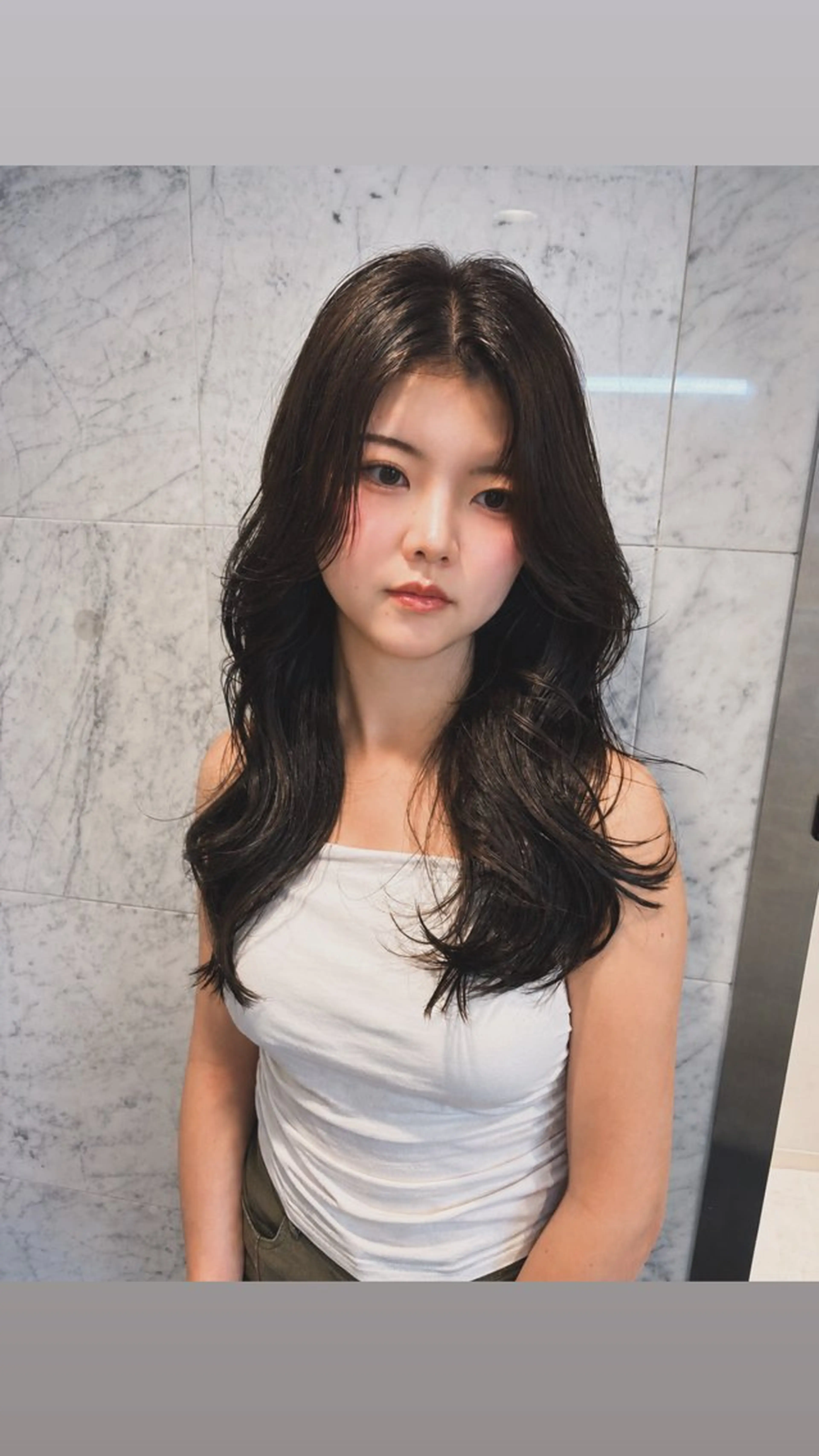 セミロング カラー ヘアアレンジ ブリーチ 透明感カラー ブリーチなしカラー くびれヘア 顔まわりレイヤー カット ヘアカラー トリートメント 二ヶ月綺麗なデザイン カット/星野六三四のヘアスタイル