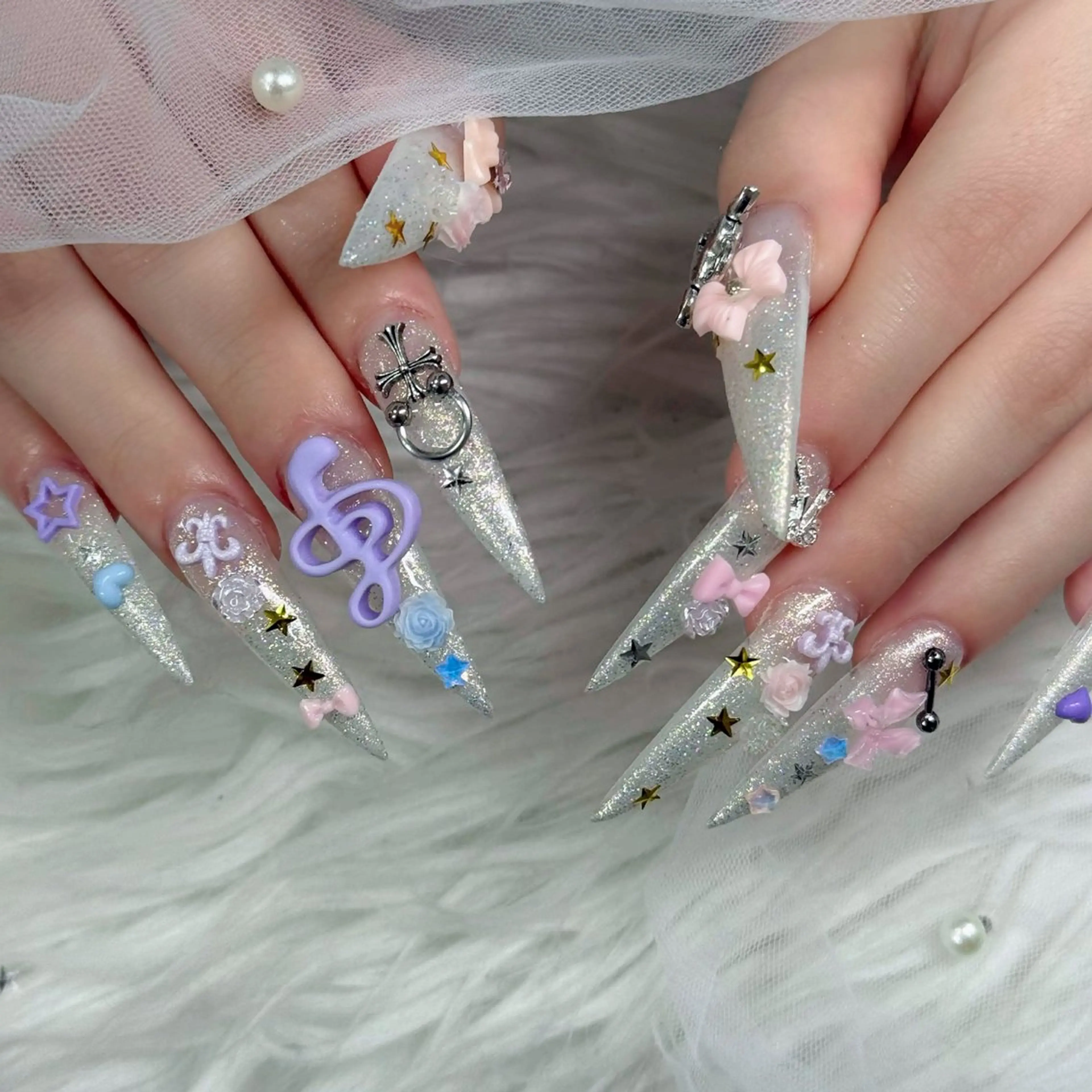 ネイル フットネイル フレンチネイル グラデーション 韓国ネイル ロングネイル ハンドネイル Hani Nail Salonのネイルデザイン