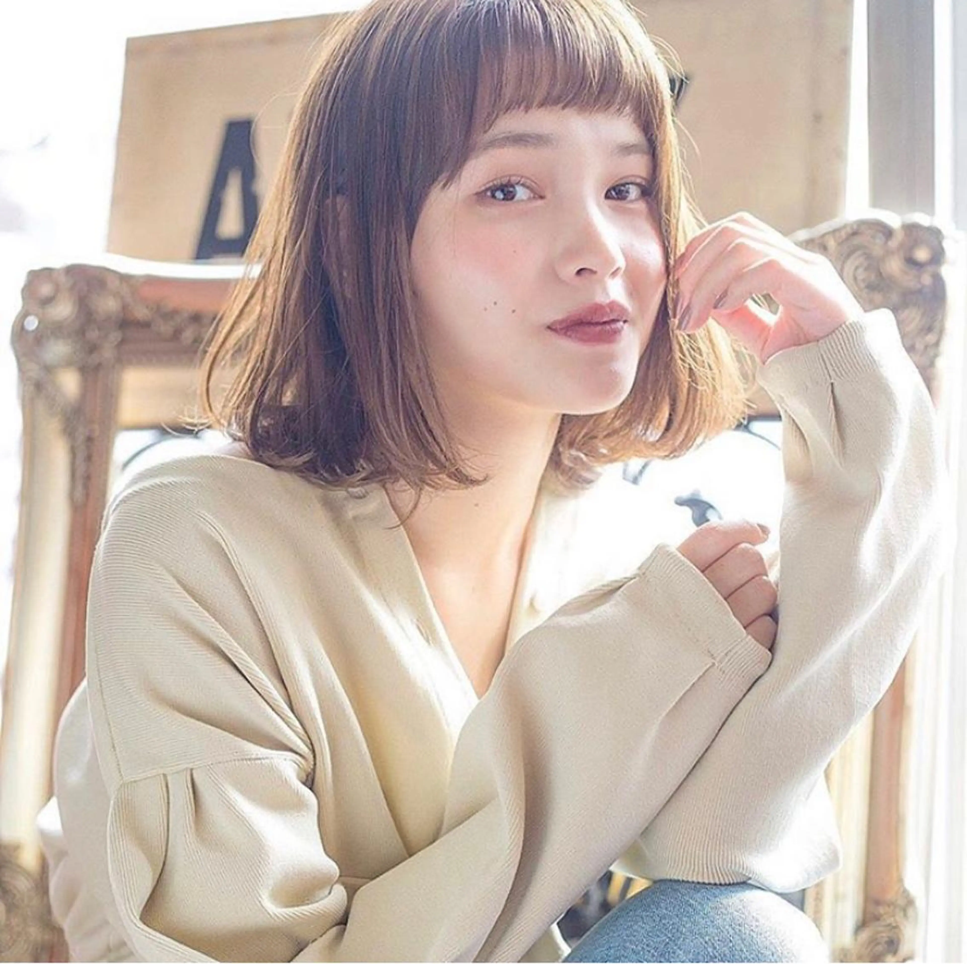 ミディアム ボブ 石畑結華 Lond店長のヘアスタイル