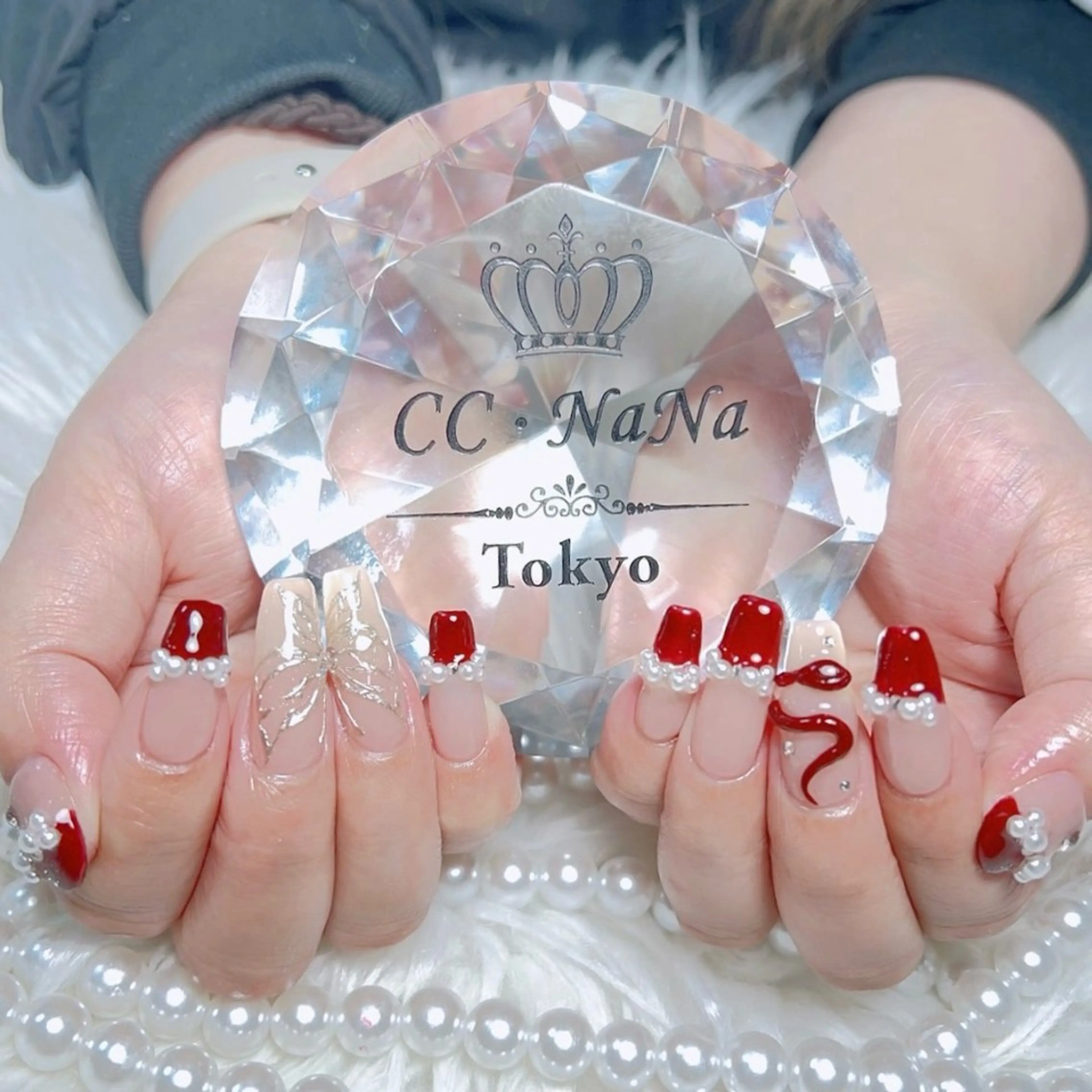 ネイル チークネイル フラッシュネイル ハート キラキラネイル 韓国ネイル ハンドネイル 💎CC・NaNa 韓国風ネイル🌙Cのネイルデザイン