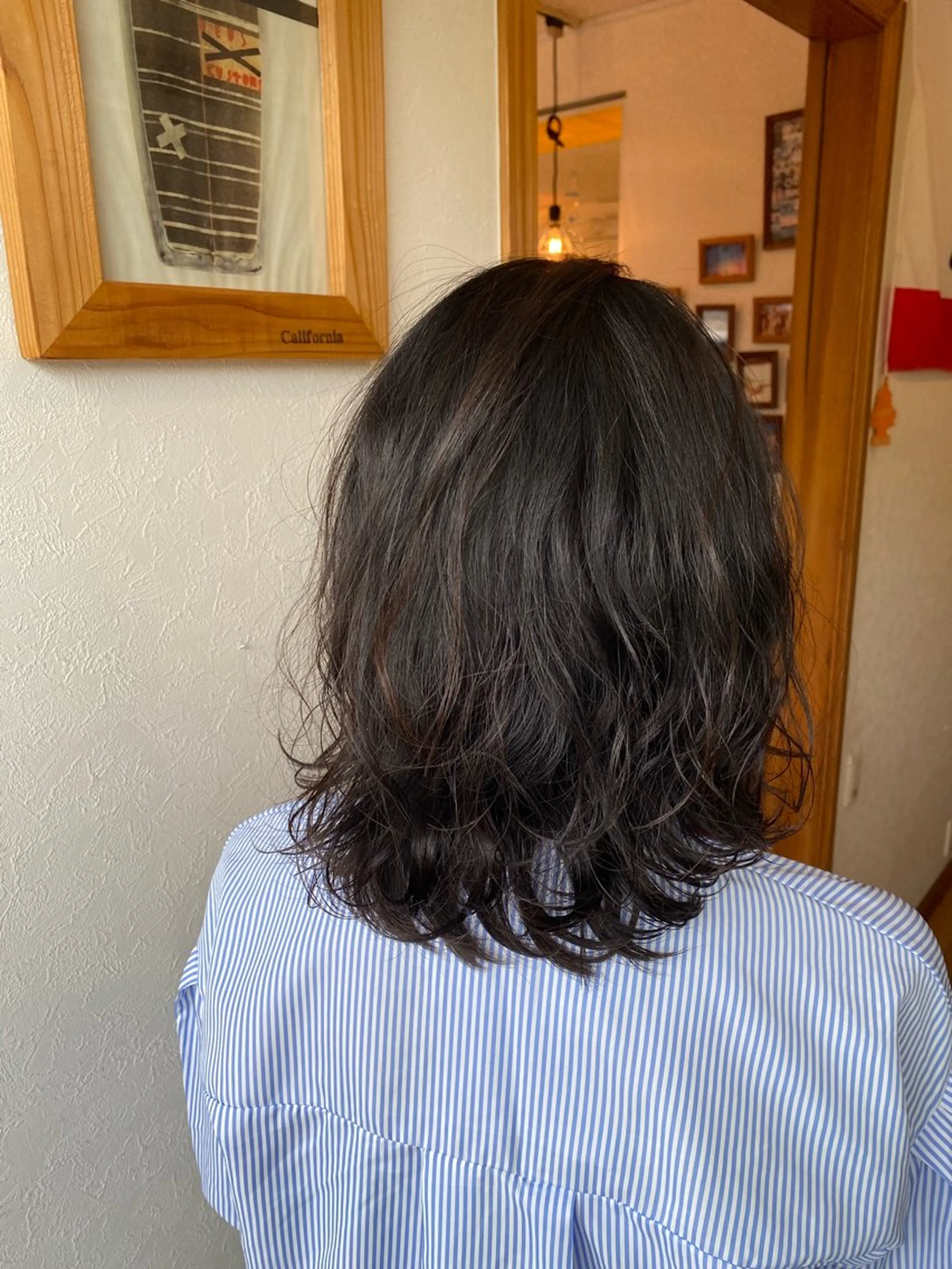 セミロング セミロングパーマ 透明感カラー/南青山 /七里ヶ浜/airaのヘアスタイル