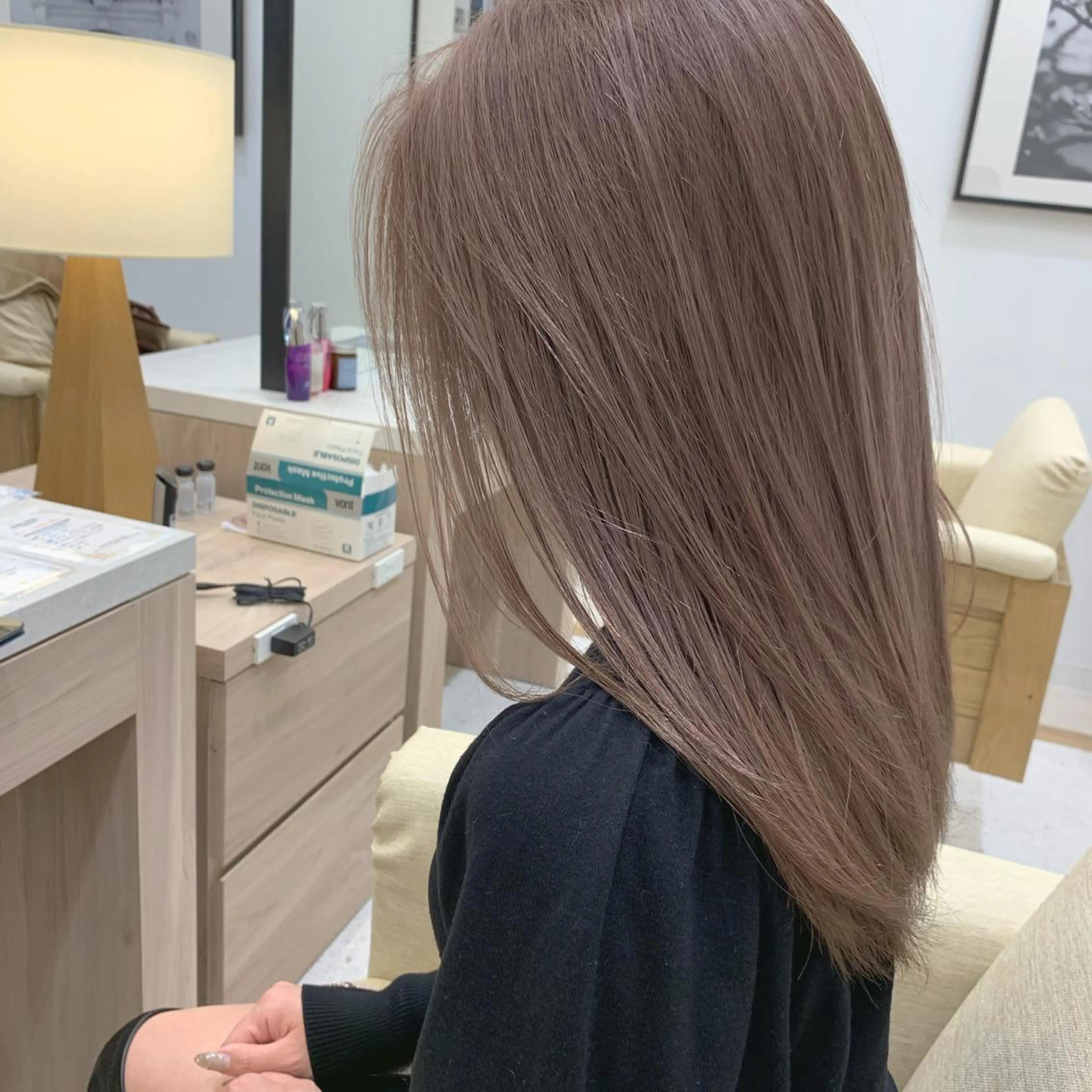 ミディアム カラー 韓国風/顔周りカット /髪質改善RYOTAのヘアスタイル