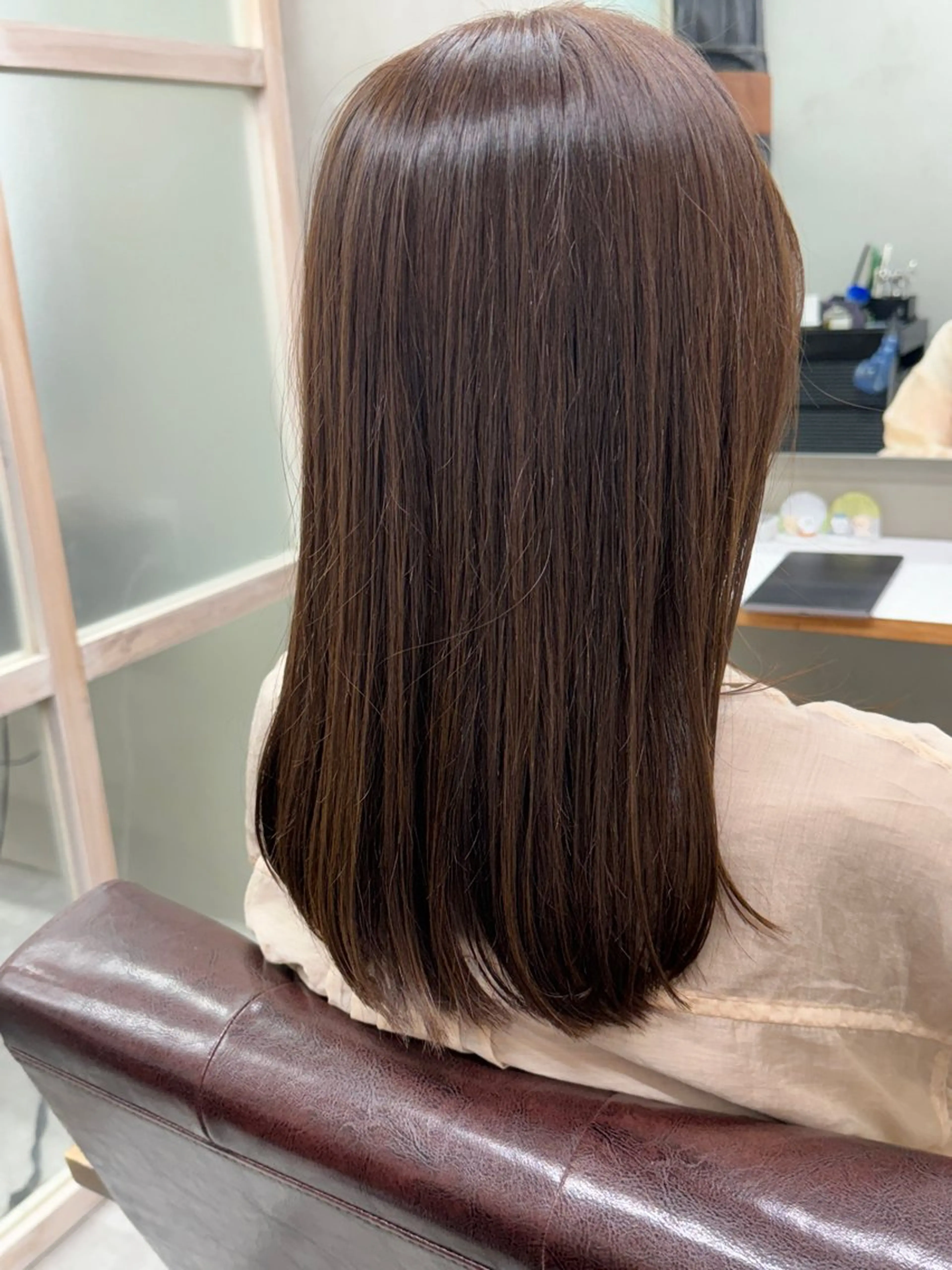 ミディアム カット ヘアカラー 新宿 /髪質改善/ 縮毛矯正/ヒュウガのヘアスタイル