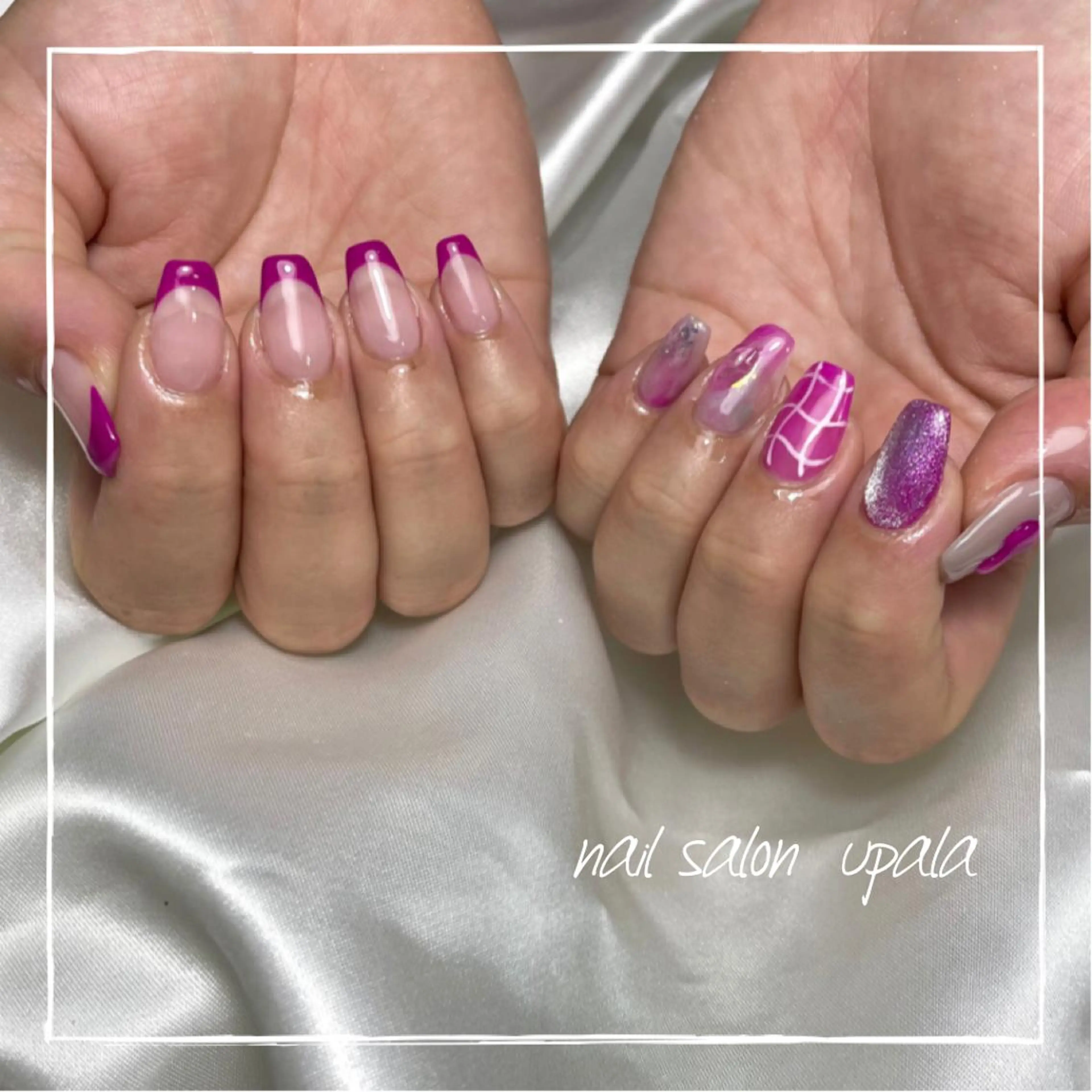 ネイル フレンチネイル ニュアンスネイル 春ネイル ハンドネイル upala Mayukoのネイルデザイン