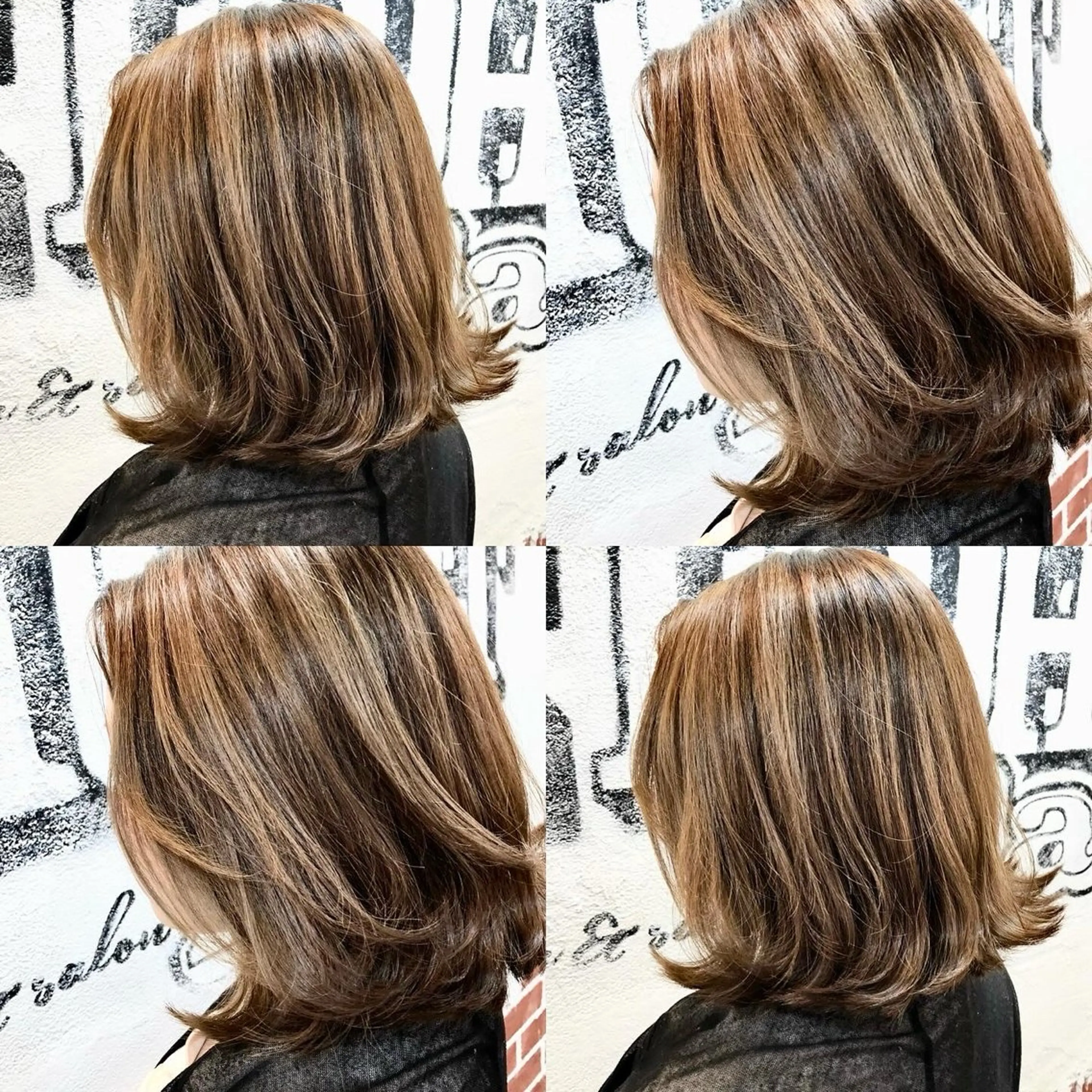ミディアム ハイライト レイヤーカット ヘアカラー 成城美容室 YOSHIMURAのヘアスタイル