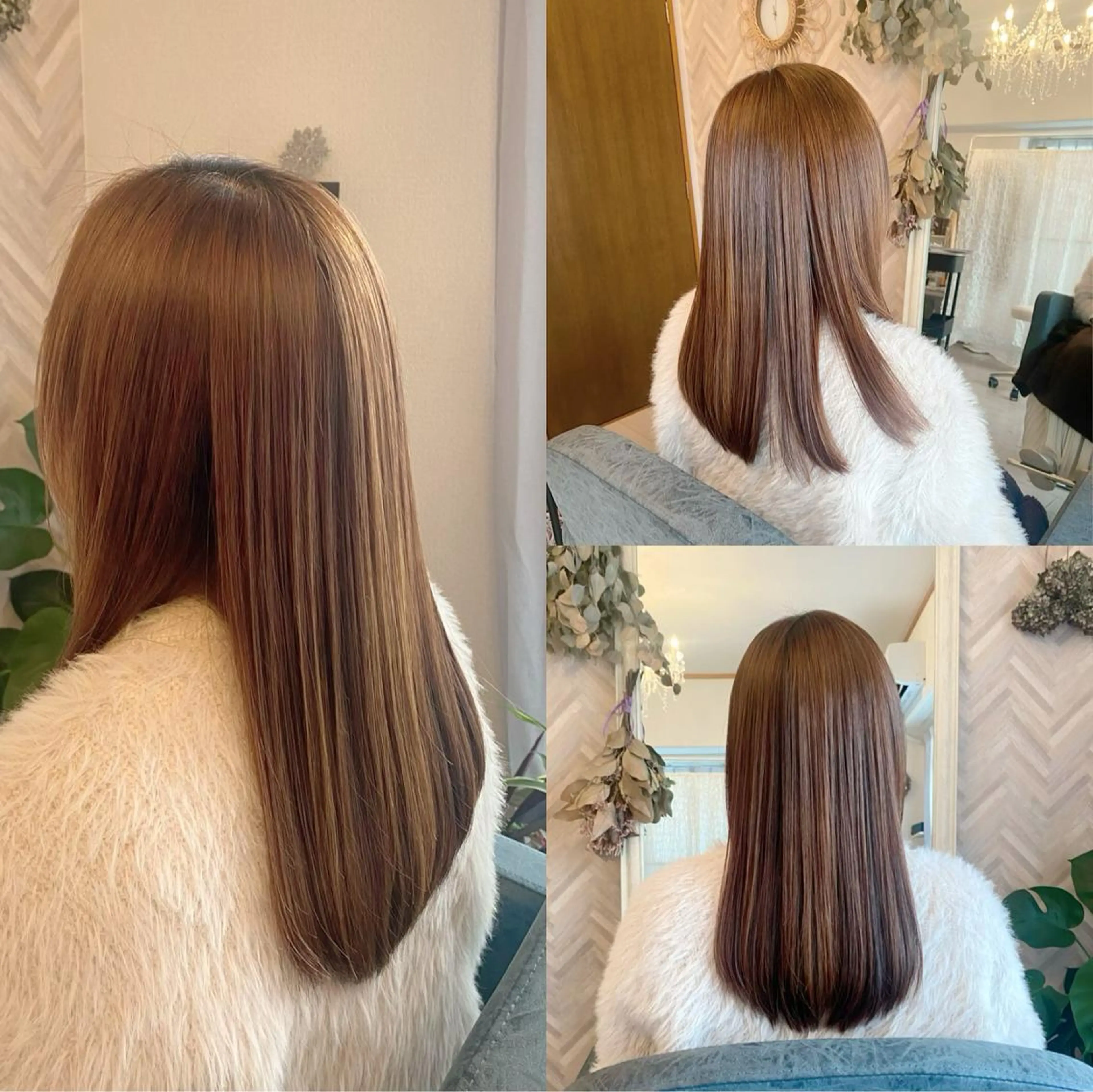 セミロング 縮毛矯正 戸川 浩子のヘアスタイル