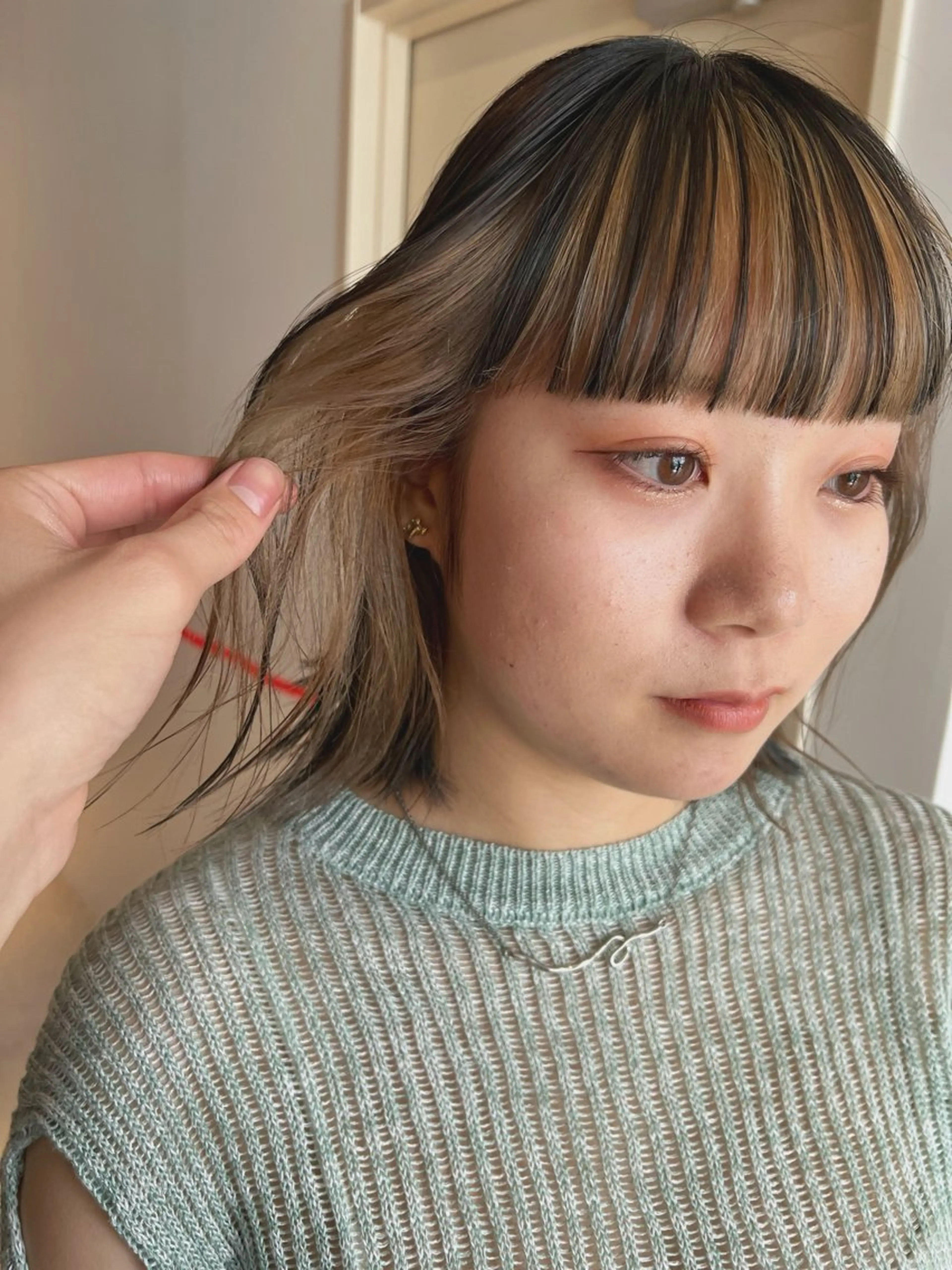 ミディアム カット ヘアカラー 大澤 叶方のヘアスタイル