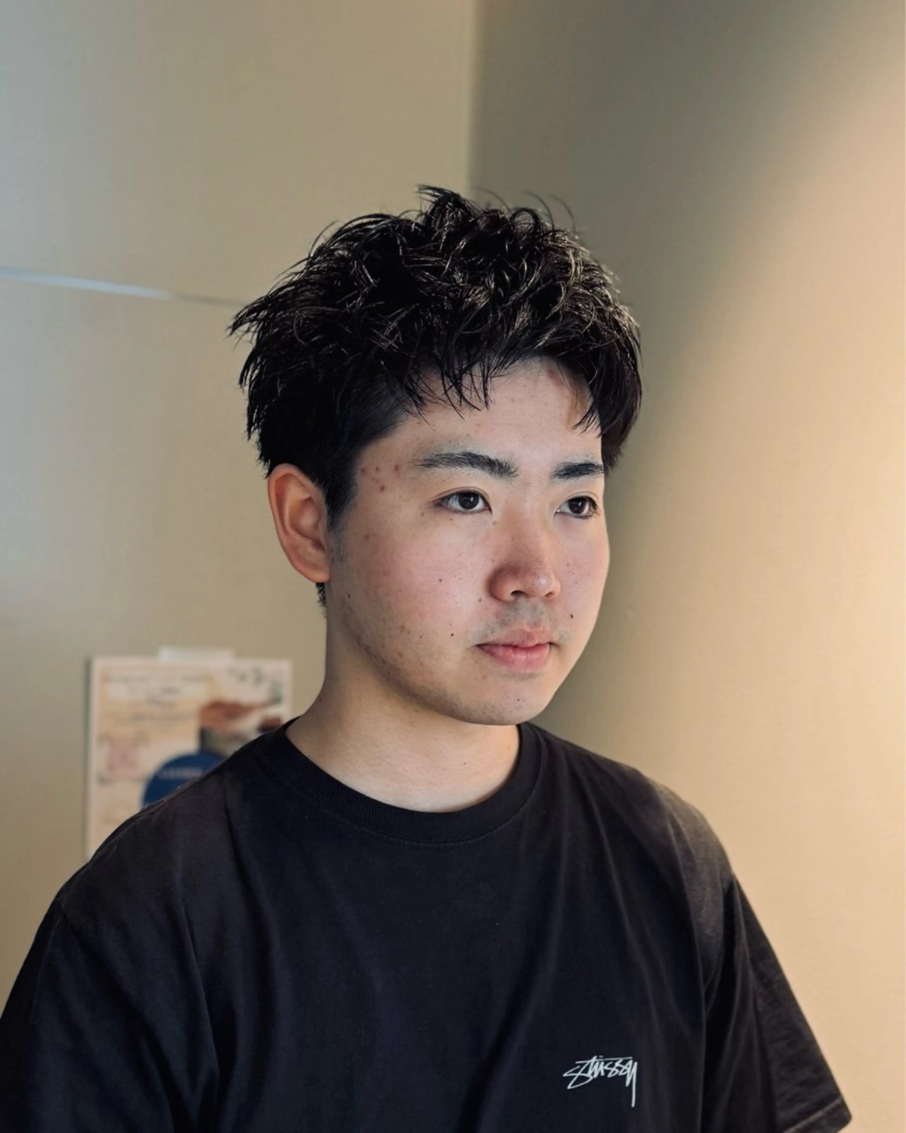 ショート パーマ メンズ ショートヘア ニュアンスパーマ カット パーマ メンズショート 丸山 航輝のヘアスタイル