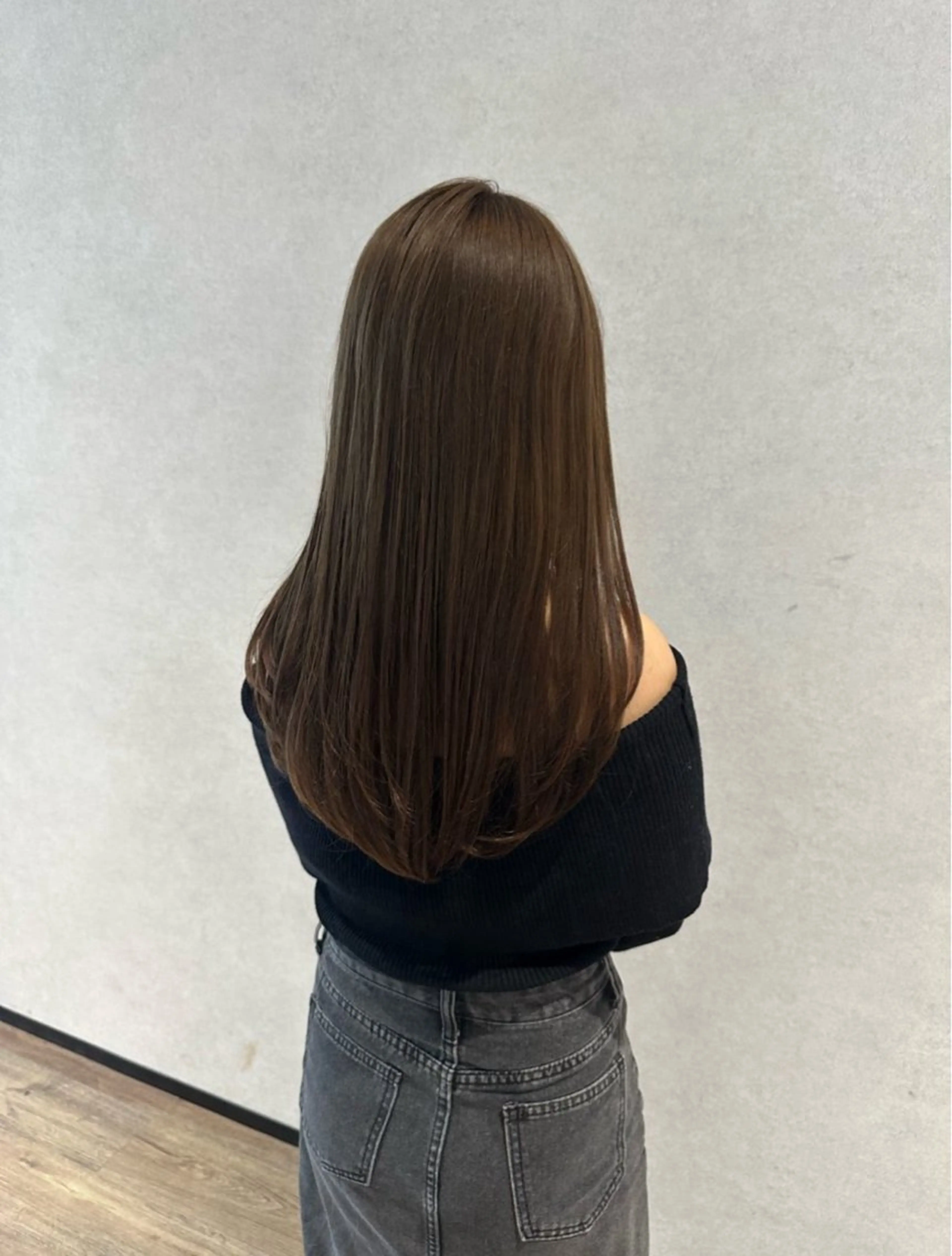 セミロング カラー カット ヘアカラー トリートメント レイヤー/ハッシュ 渋谷/サッタのヘアスタイル