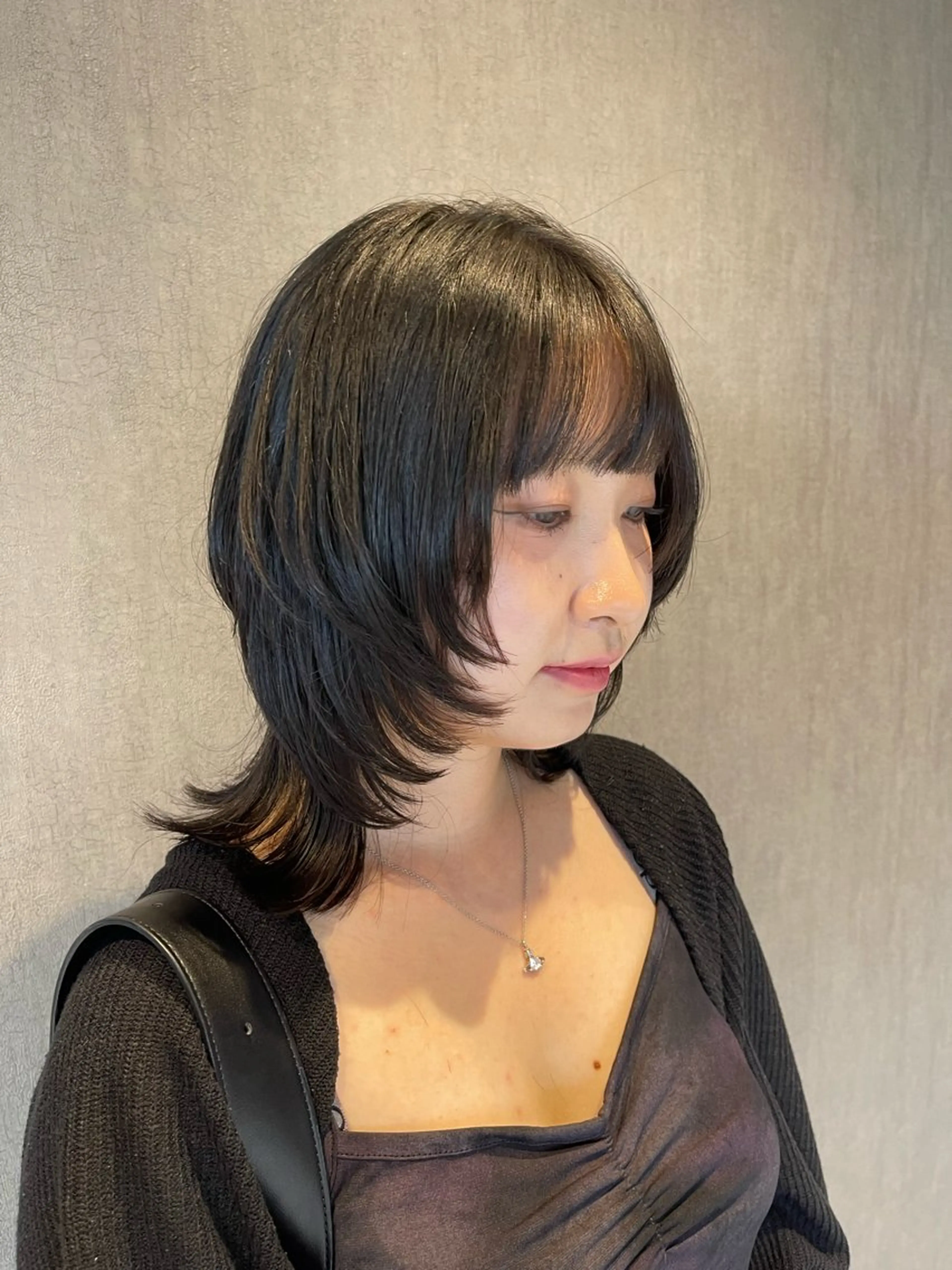 ミディアム レイヤーカット ウルフカット ウルフレイヤー 透明感カラー/艶髪/ エクステ/HIROのヘアスタイル