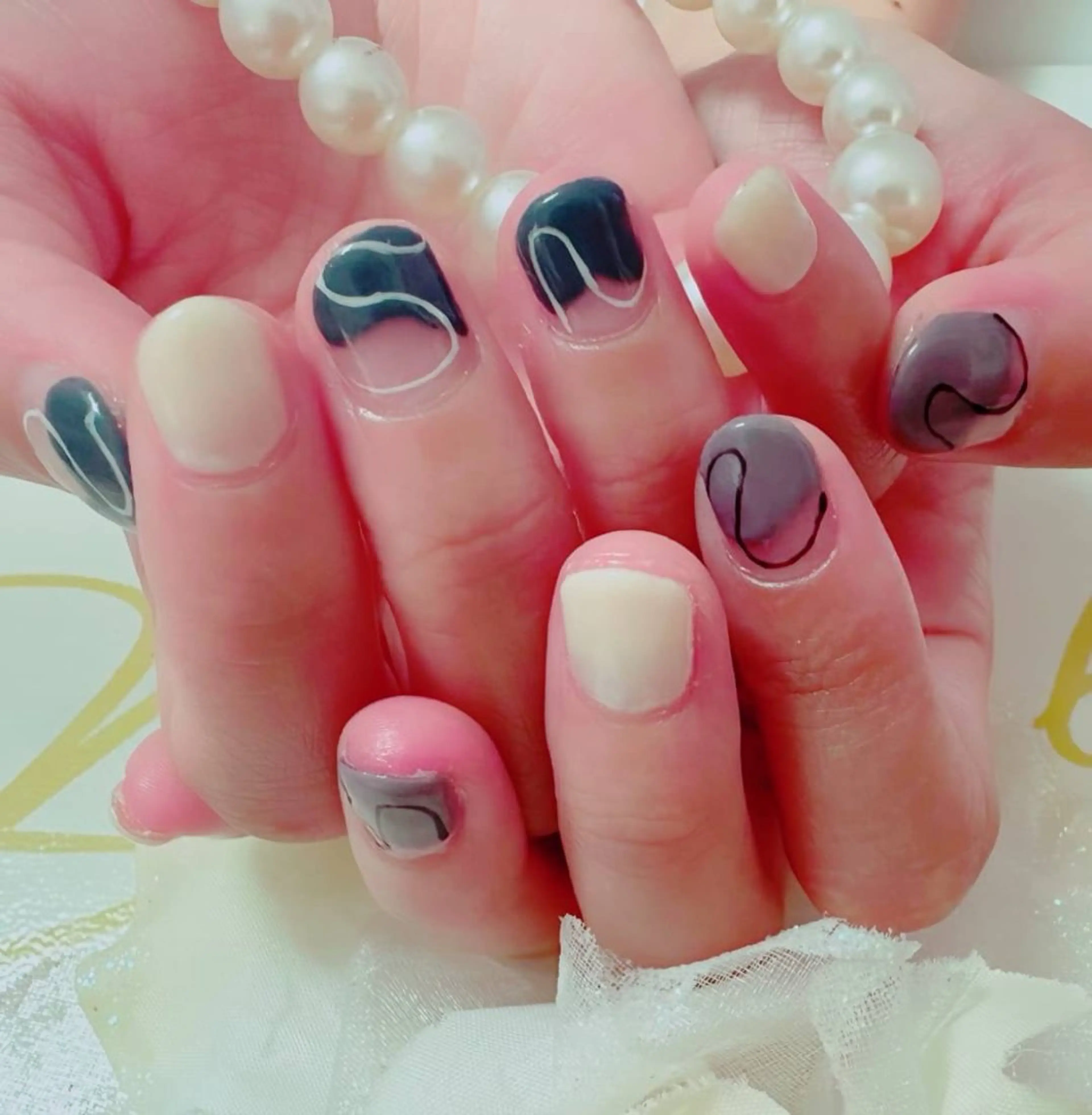 ネイル ジェルネイル 持ち込み パラジェル シンプルネイル LUCIA 南柏ネイルサロンのネイルデザイン