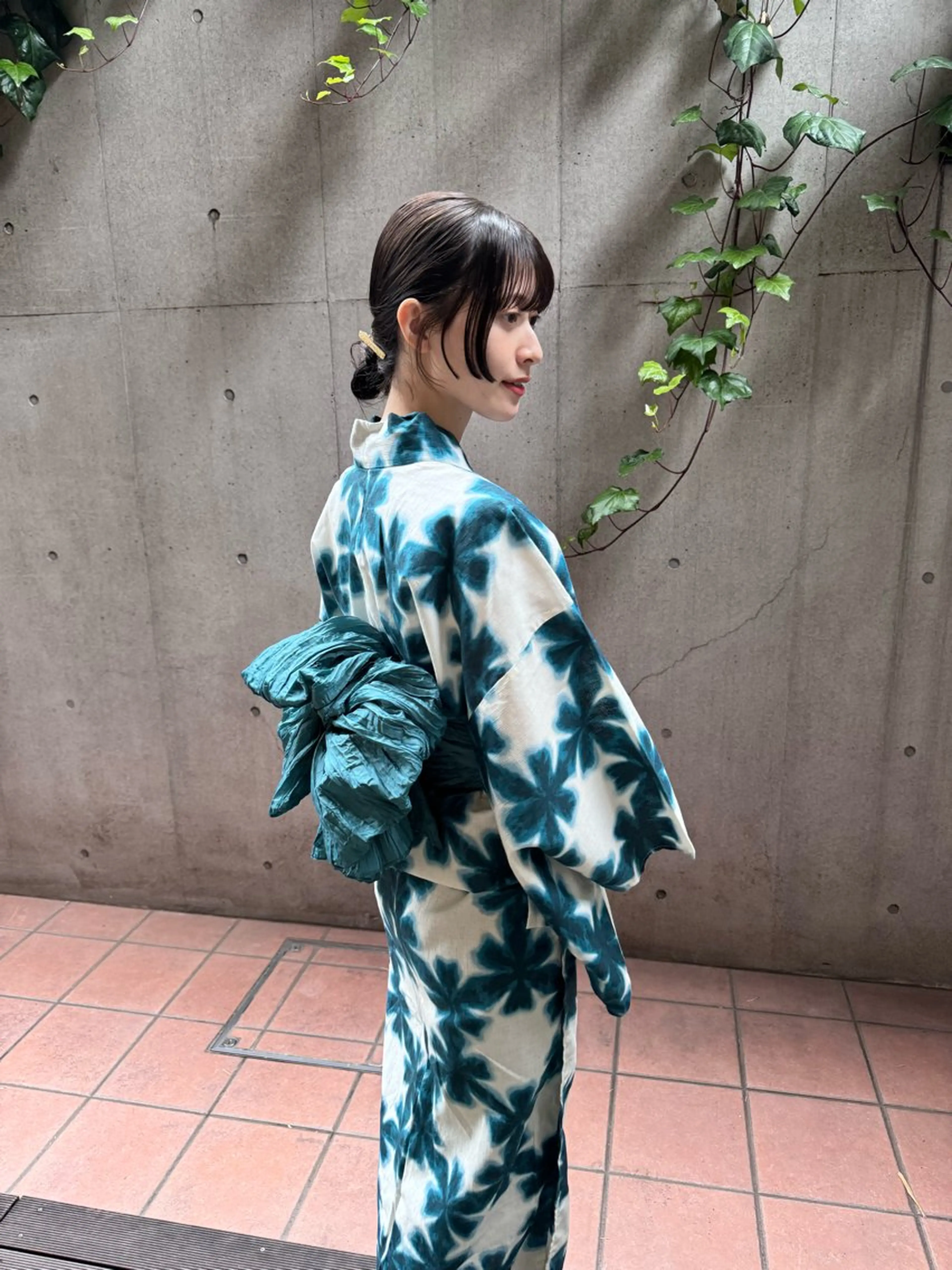 ミディアム ヘアアレンジ 浴衣 大橋 芽衣のヘアスタイル