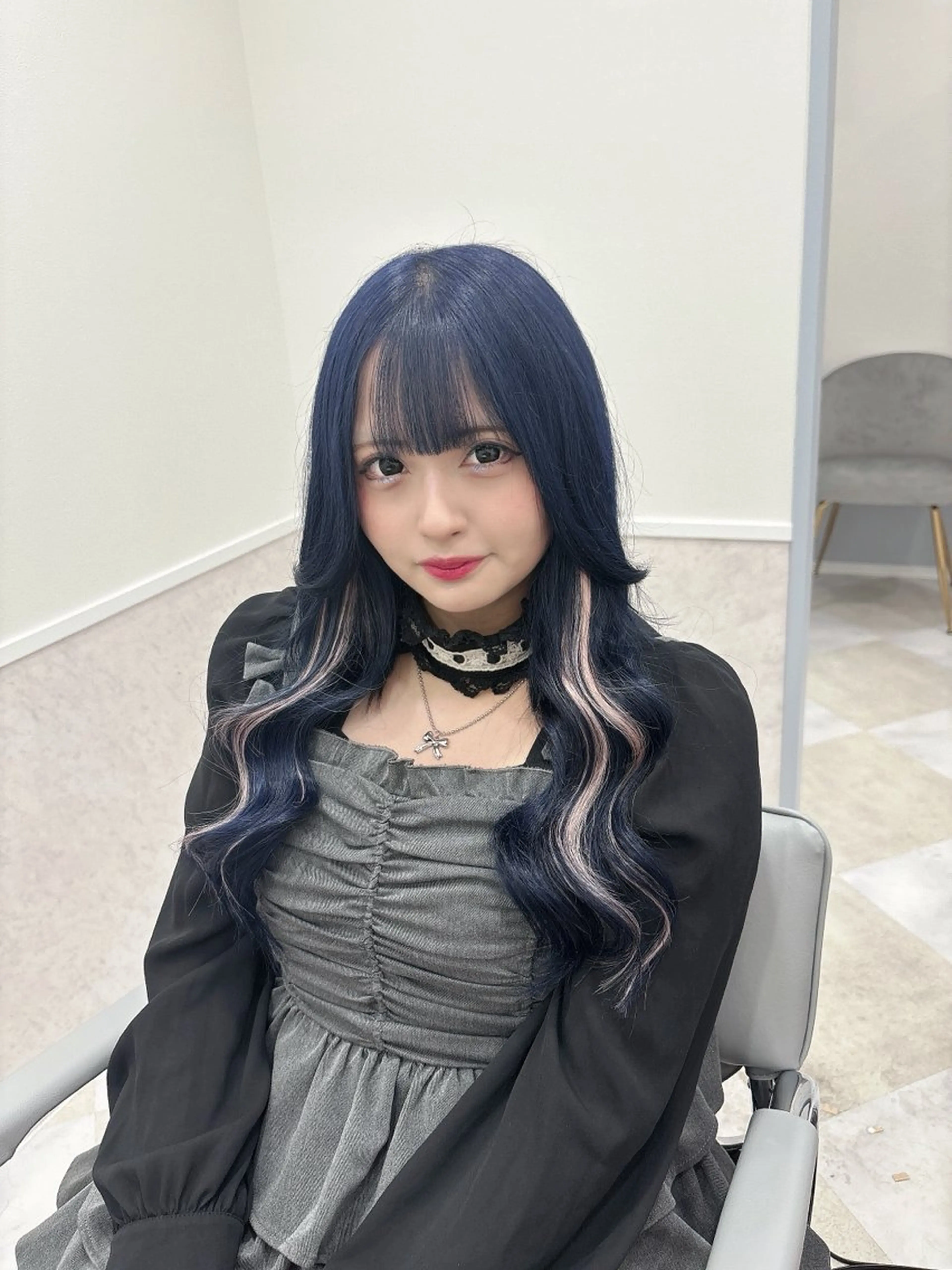 ロング カット ヘアカラー トリートメント 💎のぼりゆい/大須 ブリーチなしWカラーのヘアスタイル