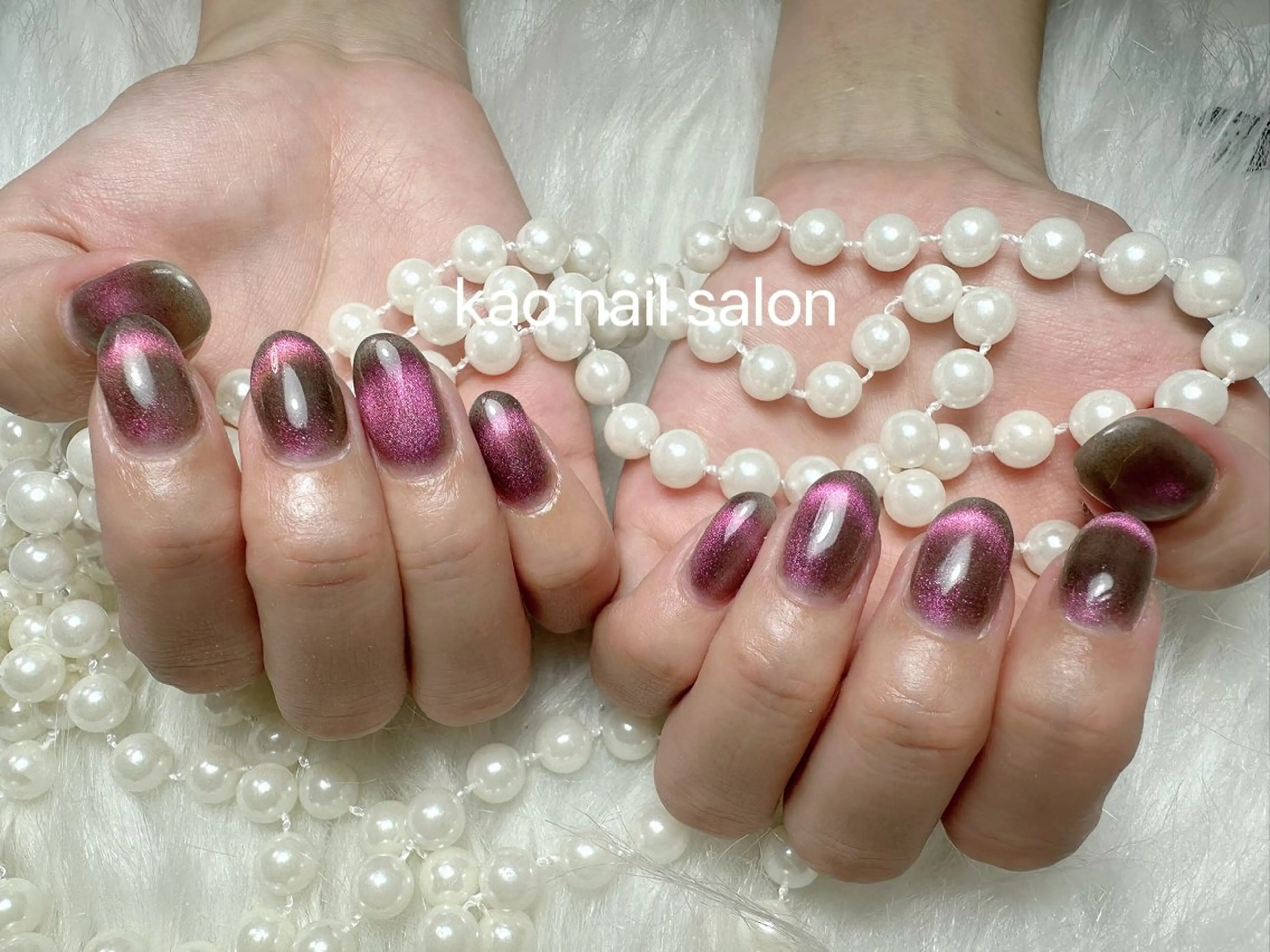 ネイル マグネットネイル ハンドネイル kao nail マグネット/長さだしのネイルデザイン