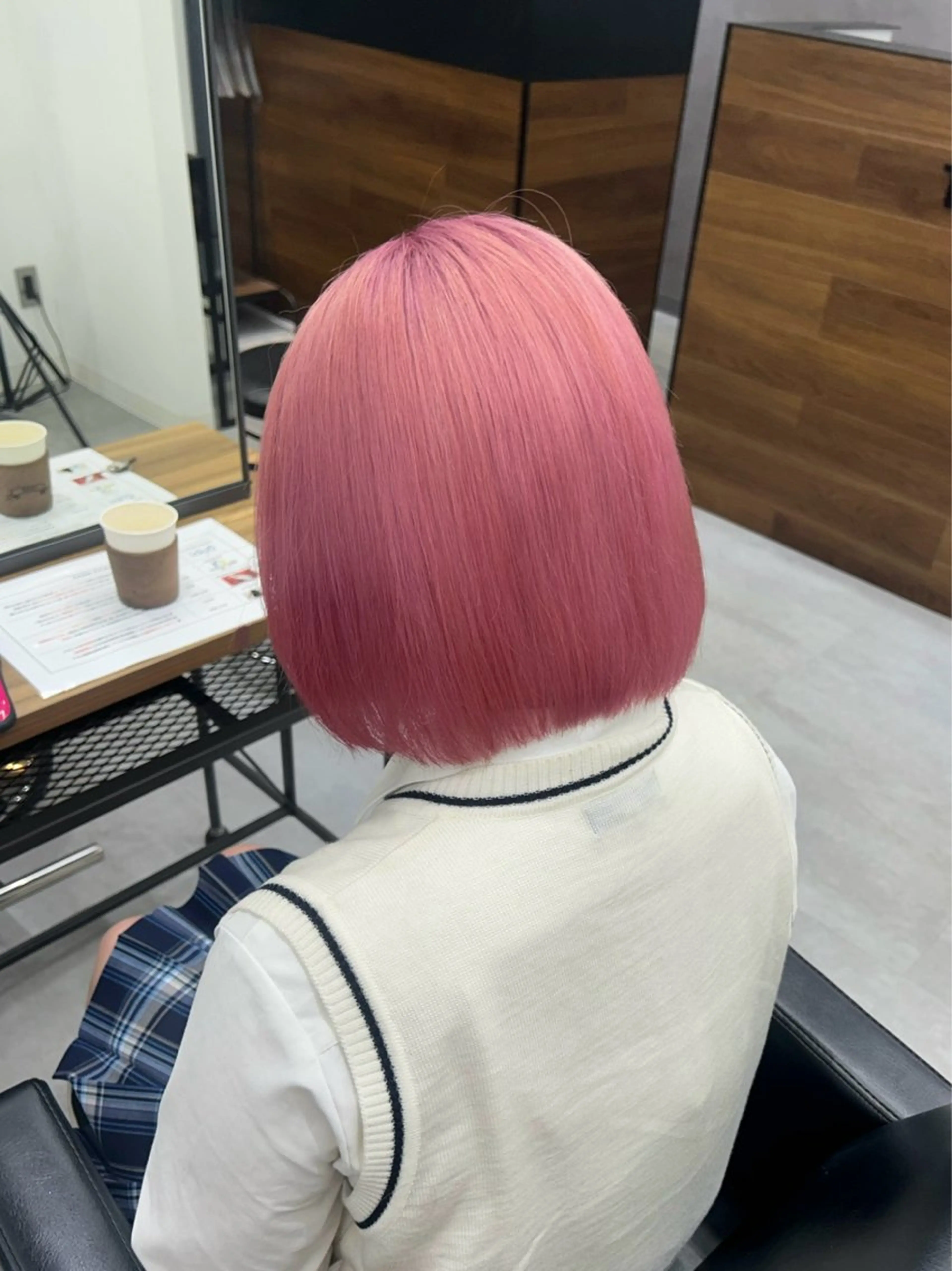 ショート カラー ハイトーンカラー ピンクカラー ENA💗NEXT /ハイトーンエクステのヘアスタイル