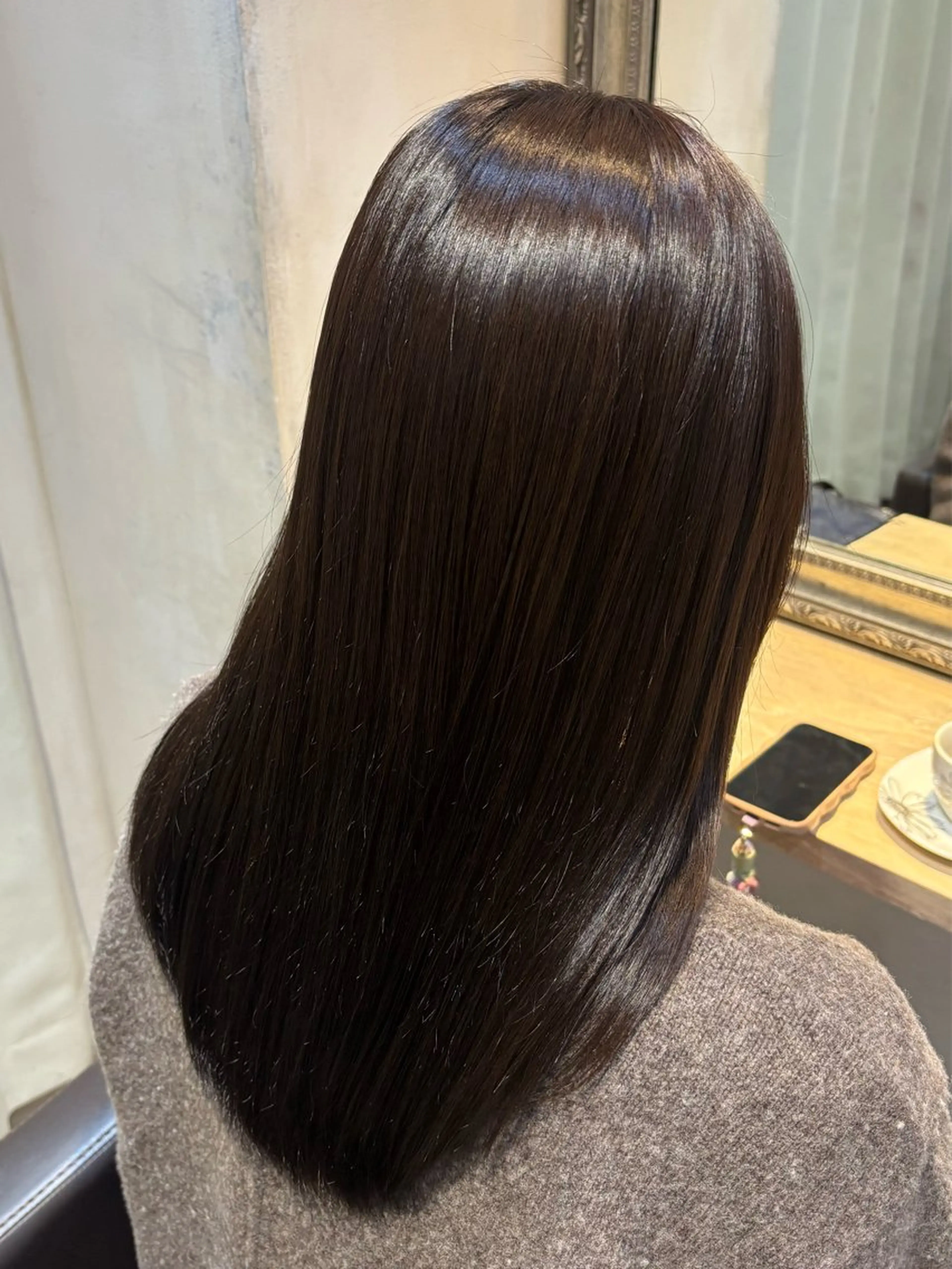 ミディアム カット ヘアカラー Lutia新宿 ayane◝✩のヘアスタイル