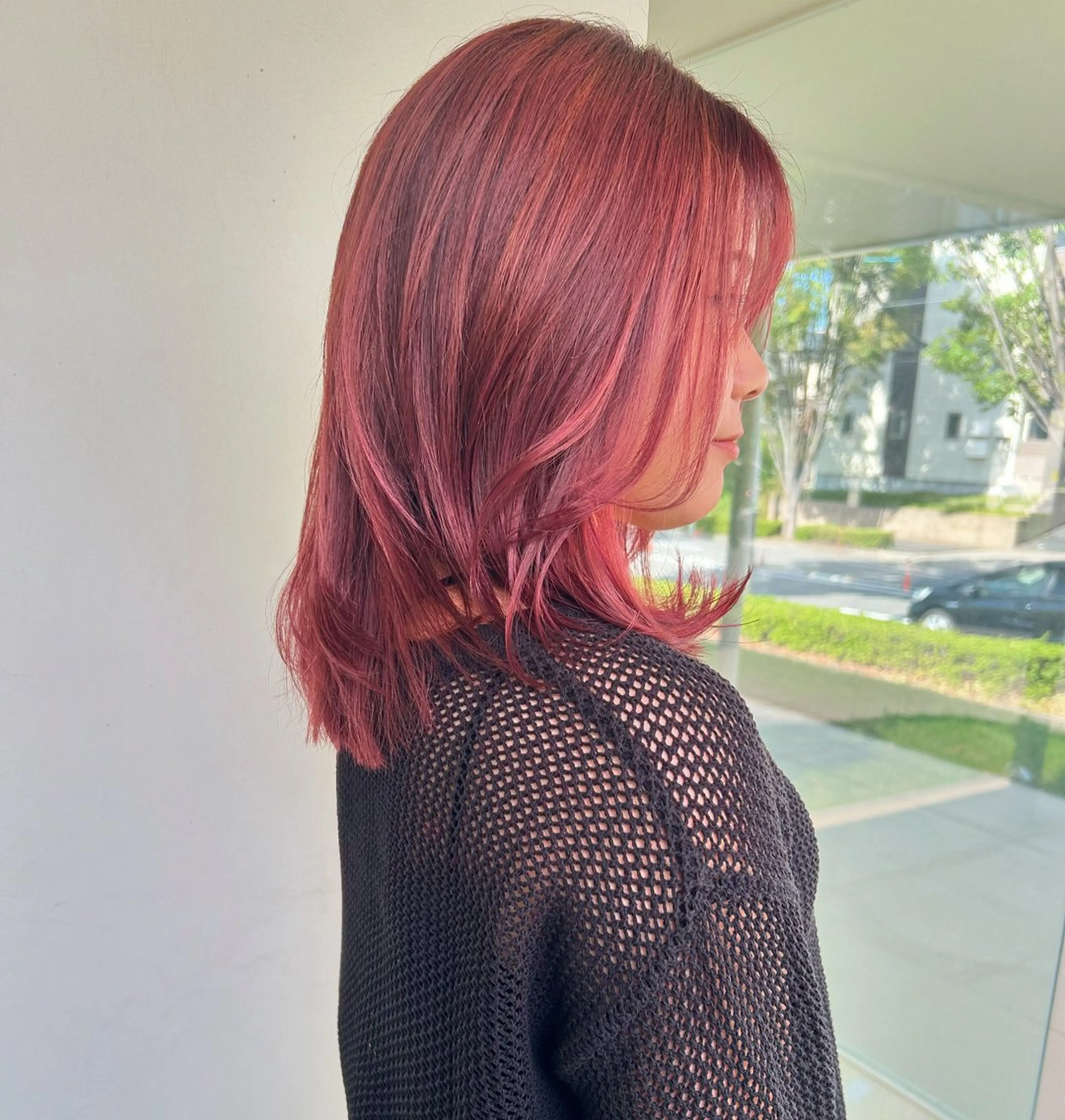 ミディアム カラー 本間 良のヘアスタイル