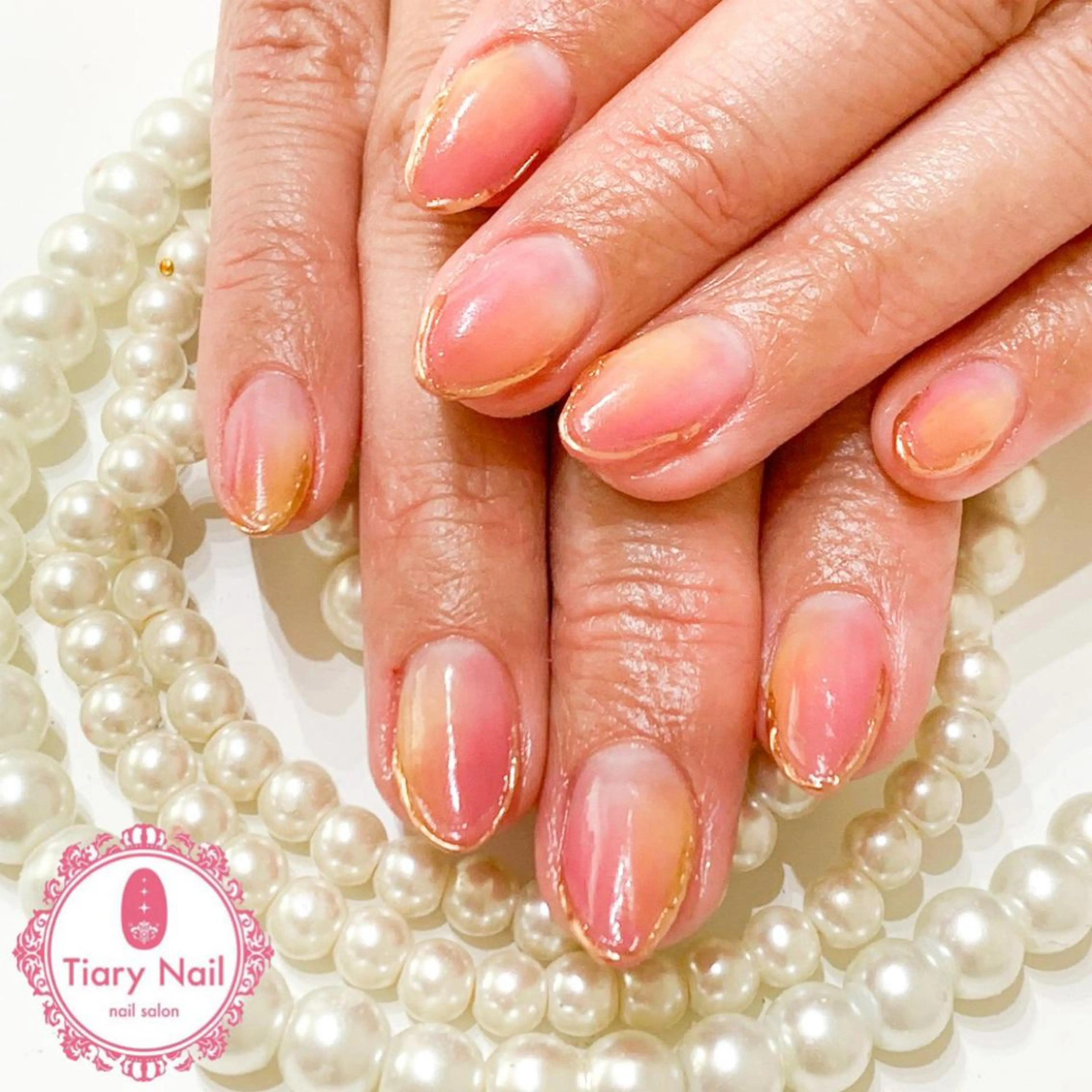 ネイル 桜ネイル クリアネイル フットネイル ジェルネイル キラキラネイル ハンドネイル 💗🪽Tiary Nail🪽💗のネイルデザイン