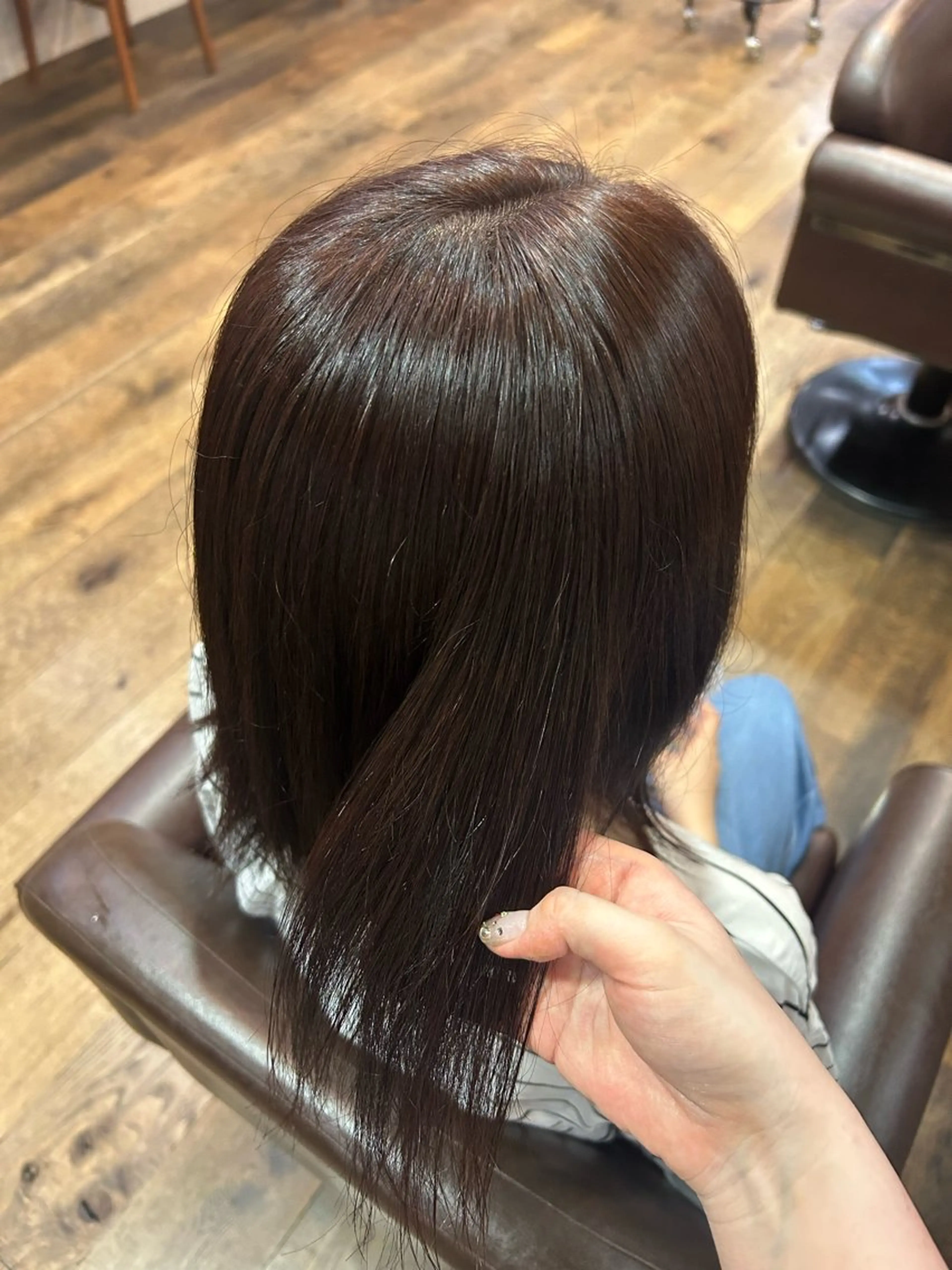 ミディアム カラー ヘアカラー トリートメント 時森 咲良のヘアスタイル