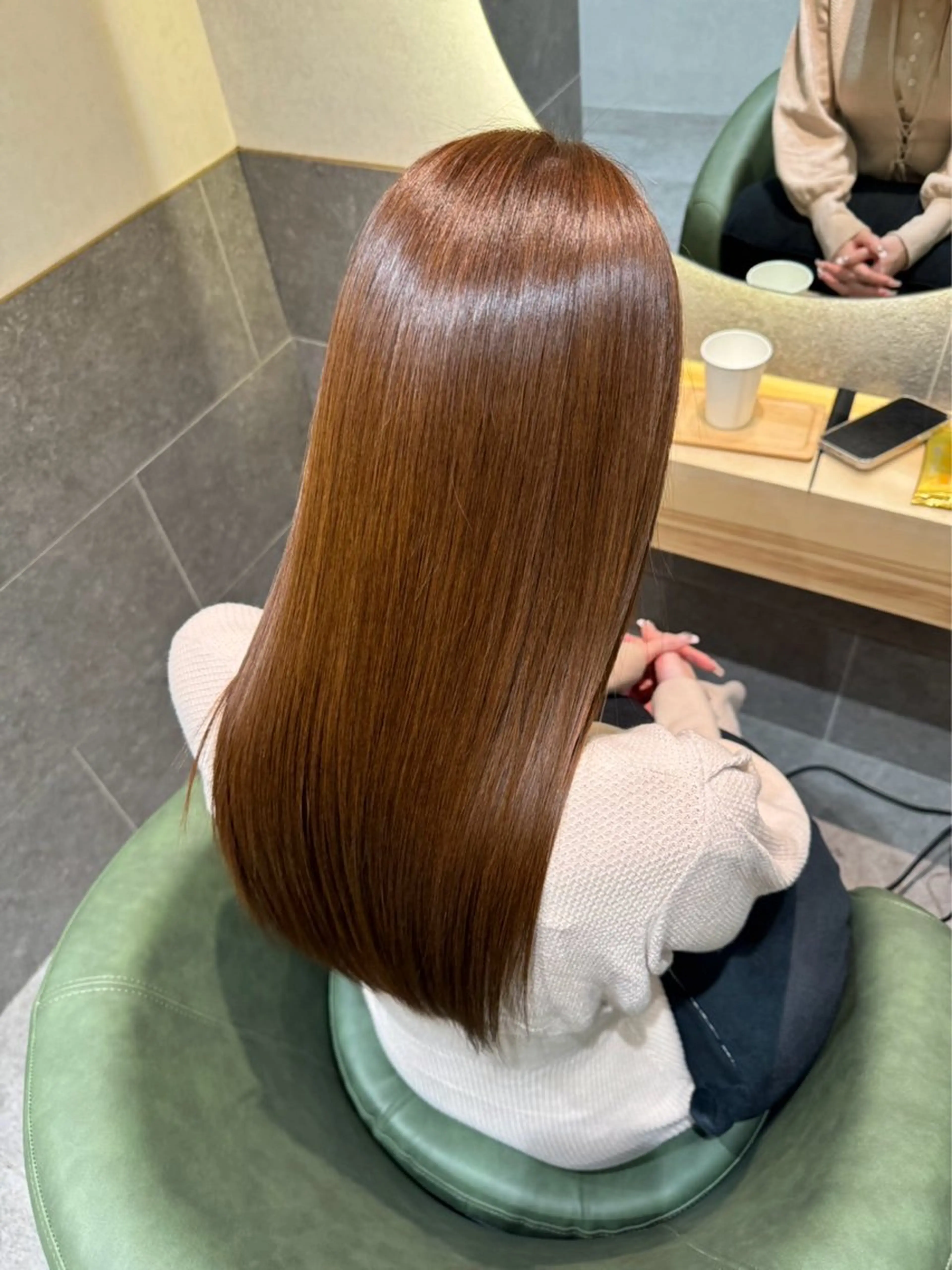 ロング 髪質改善 カット 縮毛矯正 biscohair 髪にドラマを。のヘアスタイル