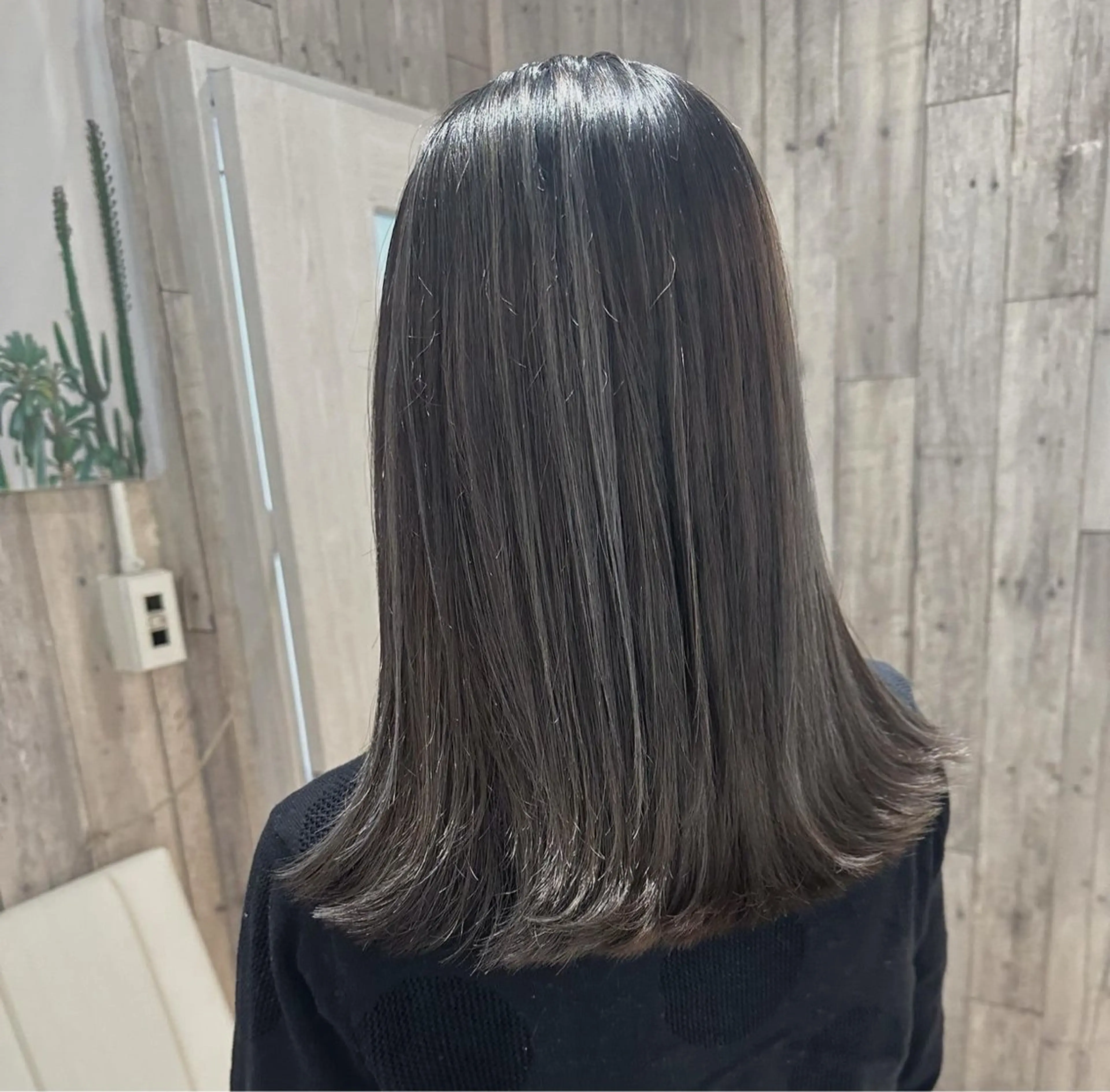 セミロング ハイライト カット ヘアカラー 銀座透け感大人カラー 🌴フルカワのヘアスタイル