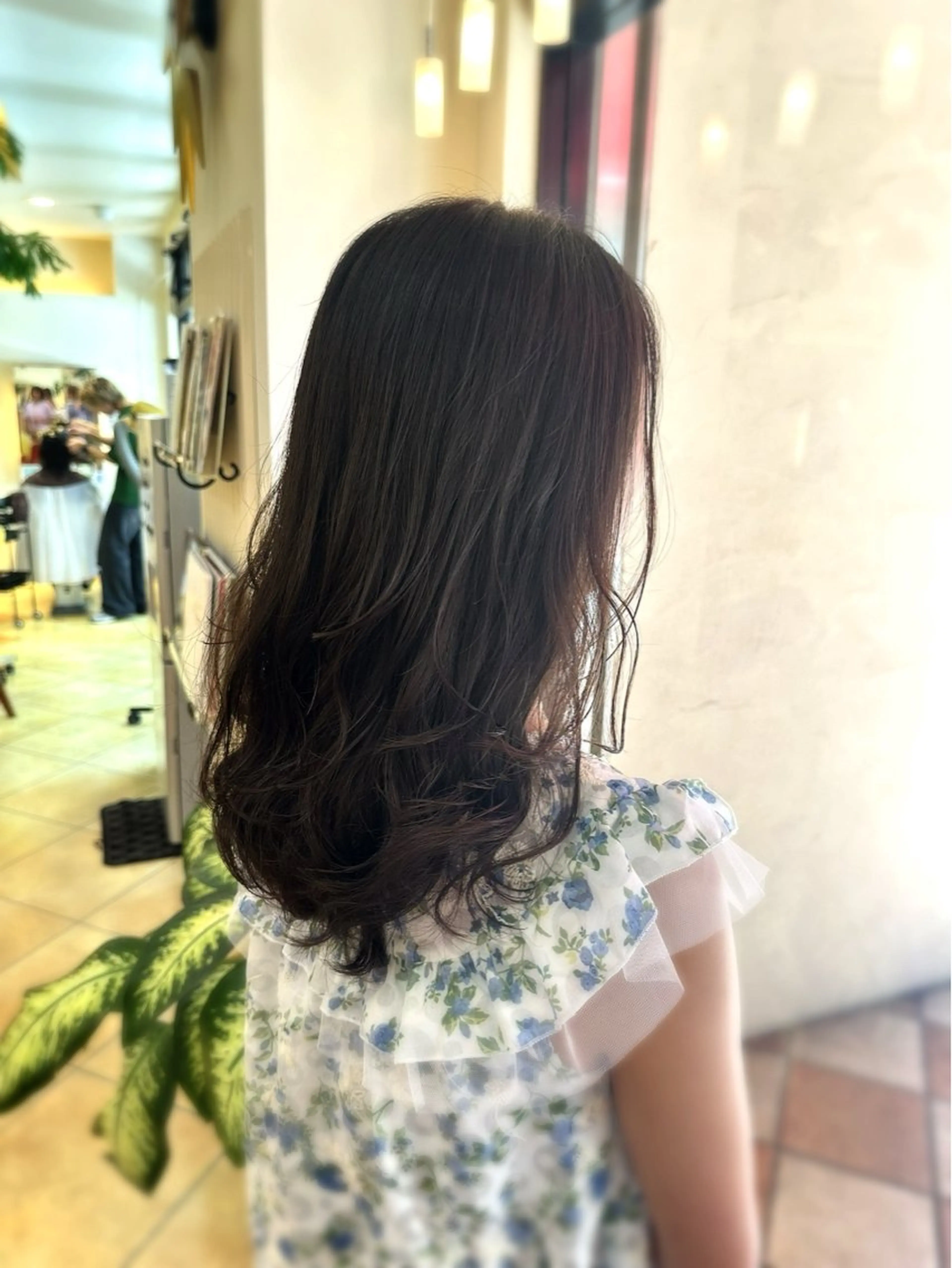 ロング パーマ カット パーマ 小顔レイヤー💗 木村実樹のヘアスタイル
