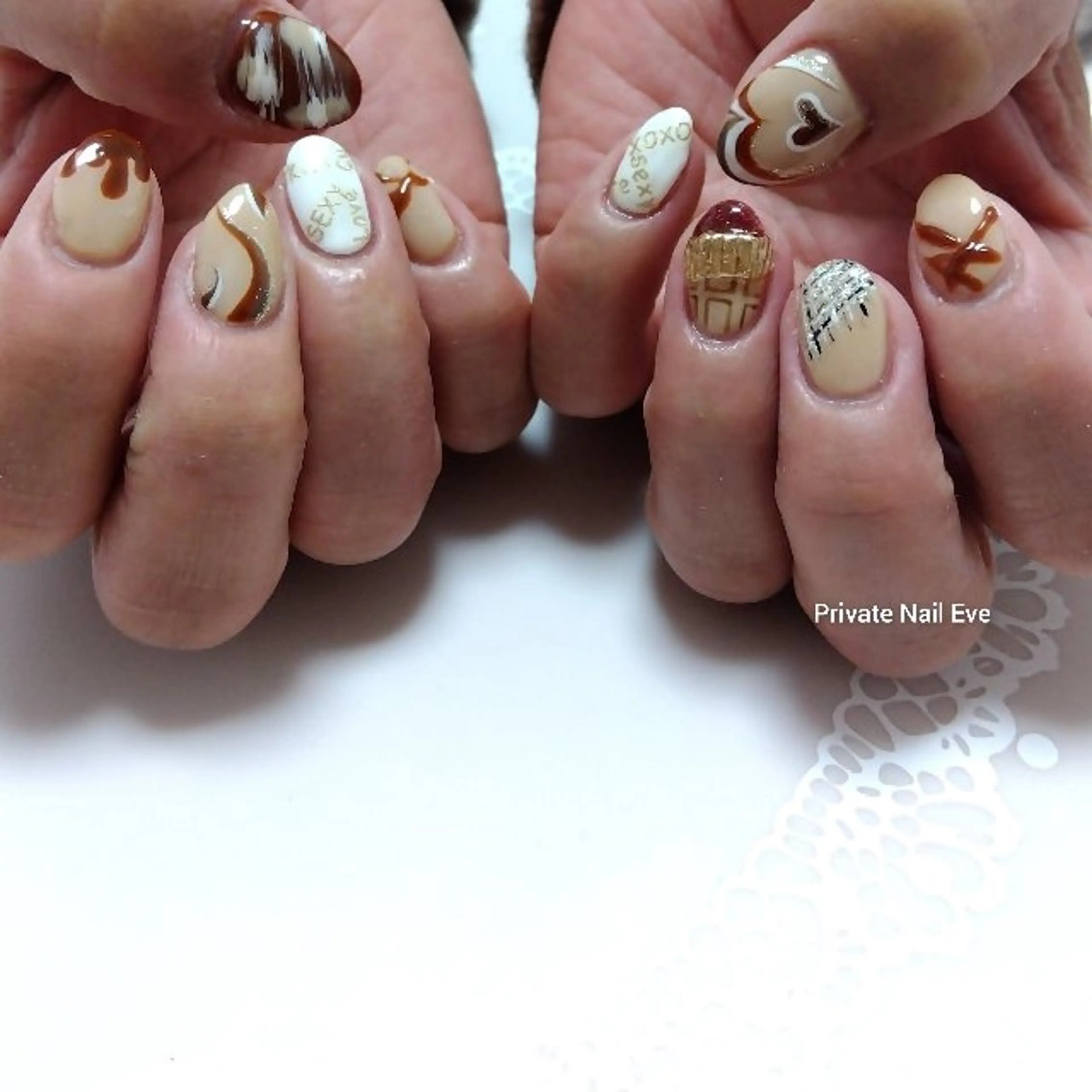 ネイル バレンタイン ハンドネイル ネイル junkoのネイルデザイン