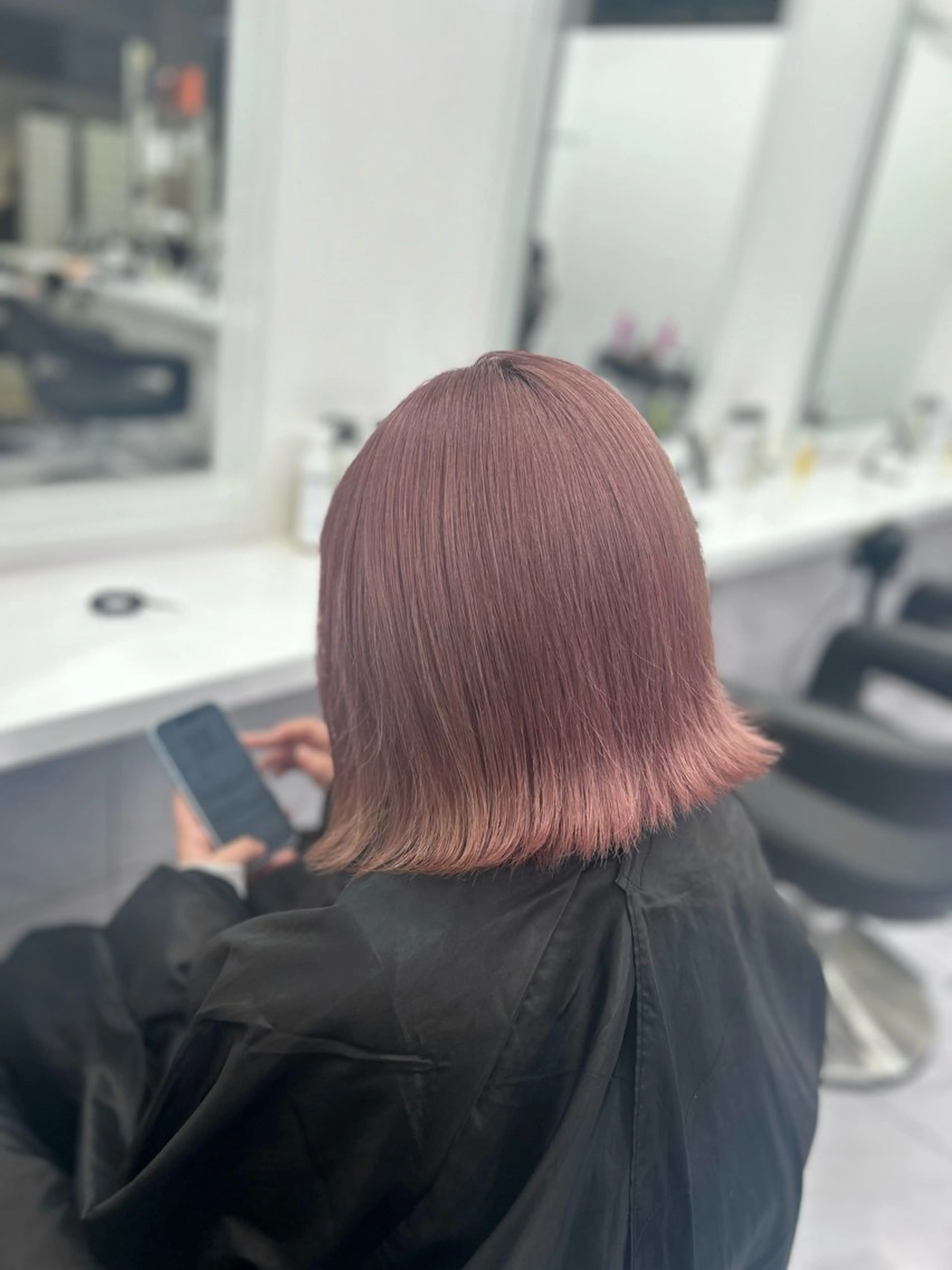 ミディアム カラー パーマ ヘアアレンジ メンズ キッズ ブリーチなしカラー/ ブラウン/レイヤーのヘアスタイル